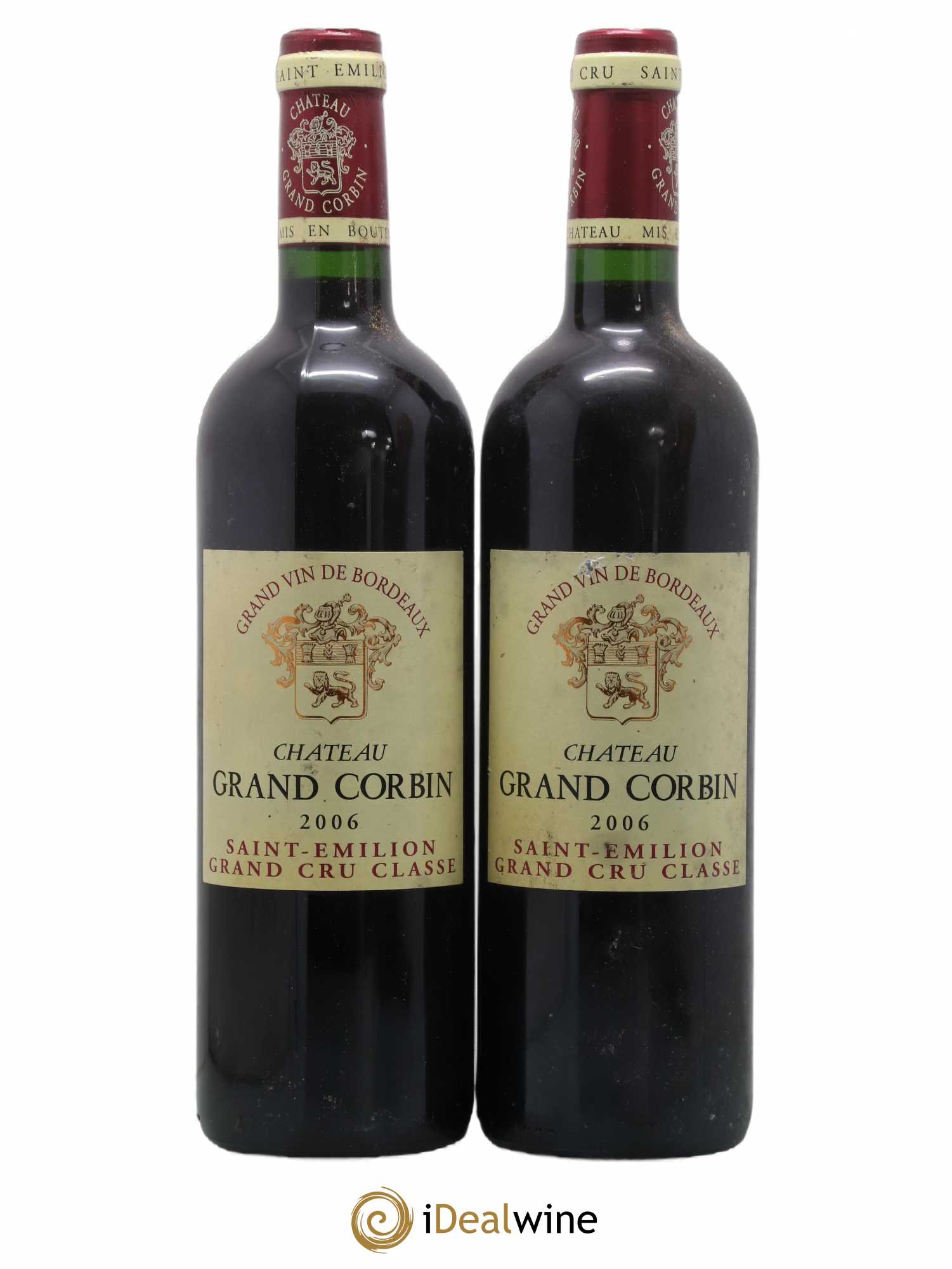 Château Grand Corbin Grand Cru Classé 2006 - Lot de 2 bouteilles - 0