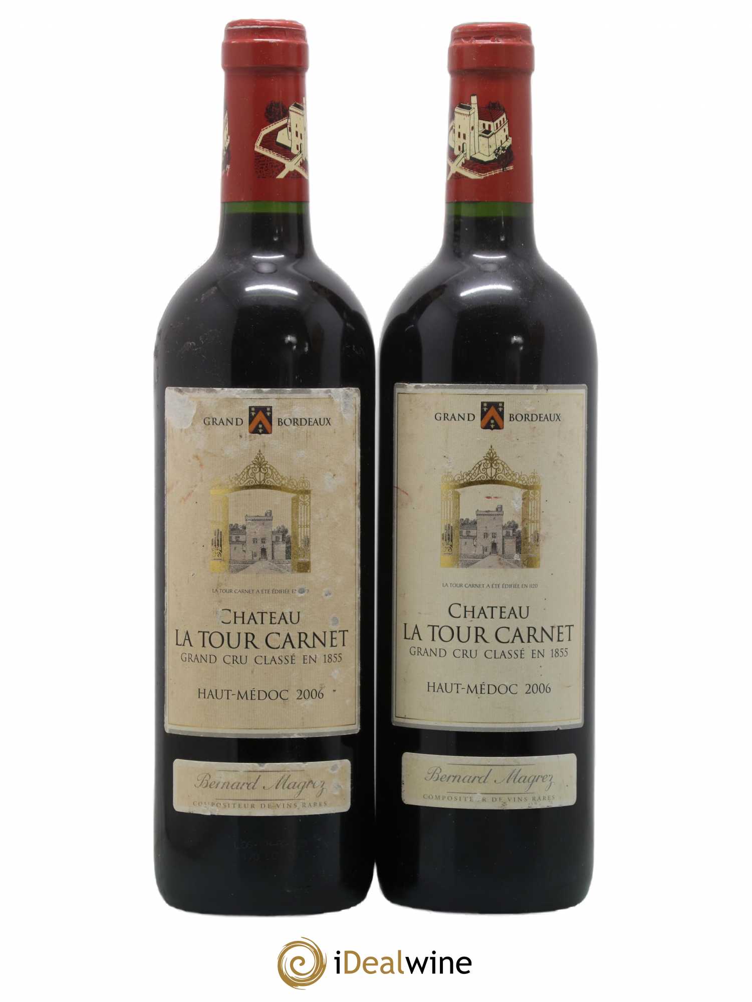 Château la Tour Carnet 4ème Grand Cru Classé 2006 - Lot de 2 bouteilles - 0