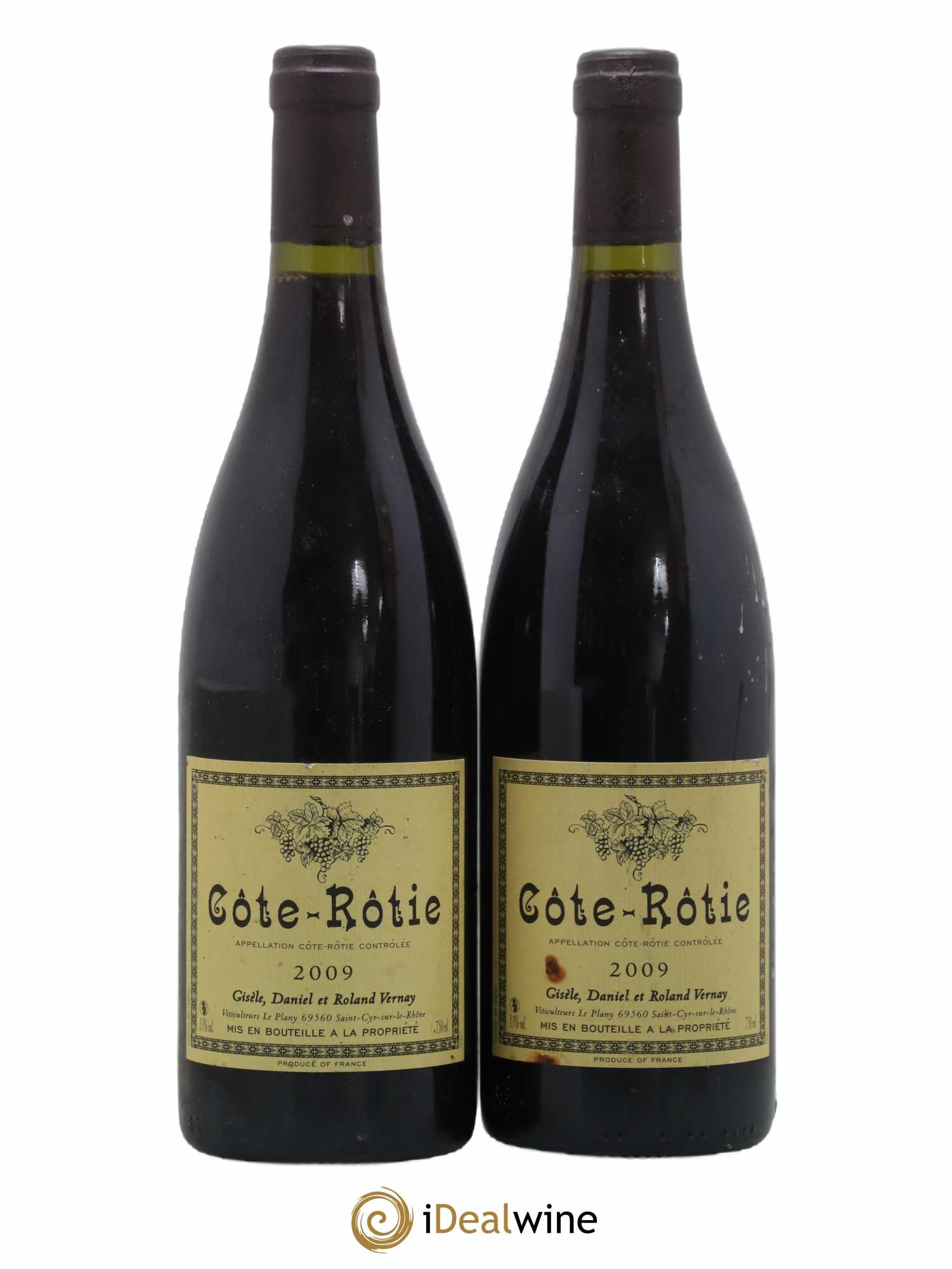Côte-Rôtie Gisèle Daniel et Rolland Vernay 2009 - Posten von 2 Flaschen - 0