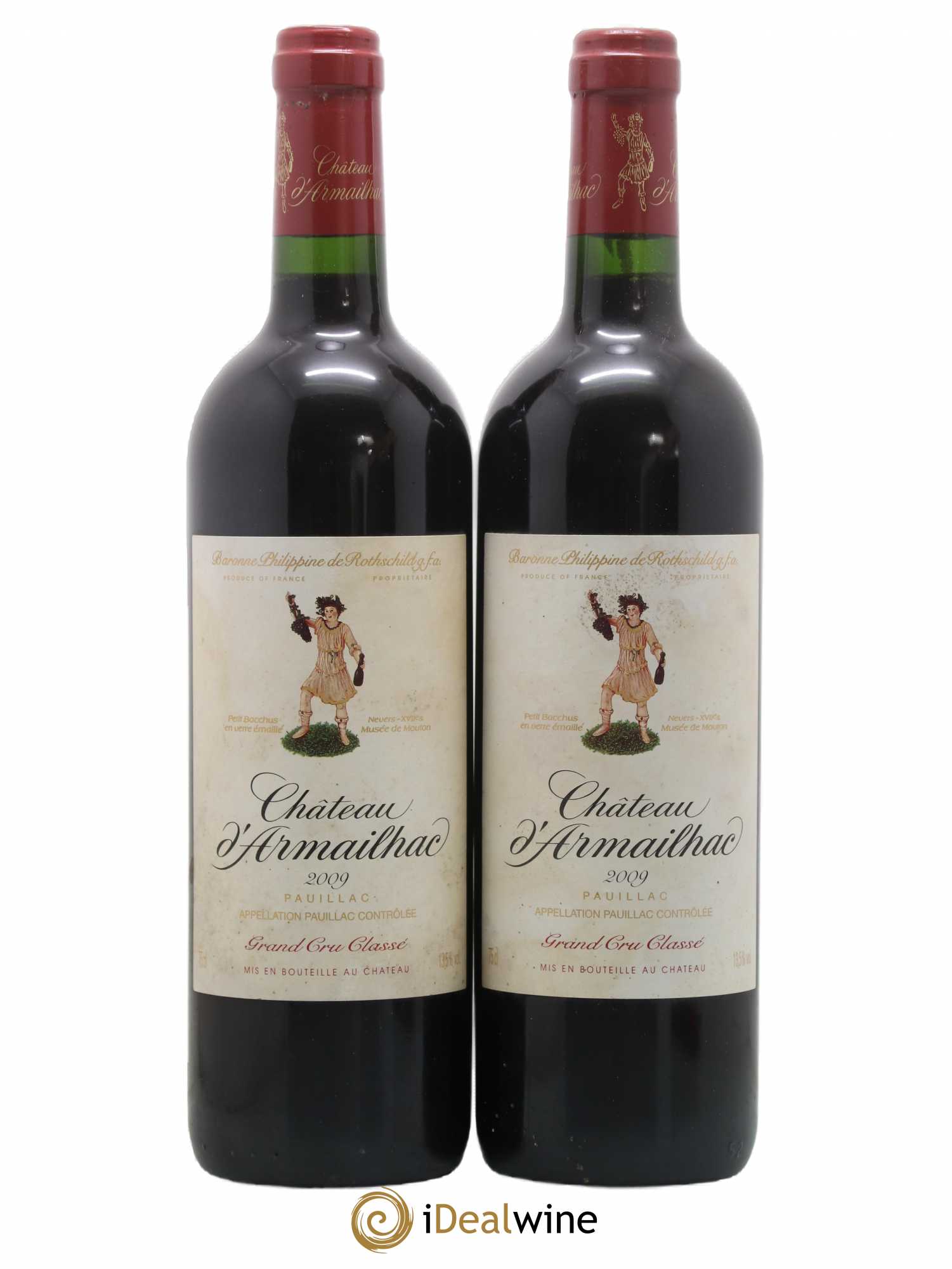 Château d' Armailhac - Mouton Baron(ne) Philippe 5ème Grand Cru Classé 2009 - Lot de 2 bouteilles - 0