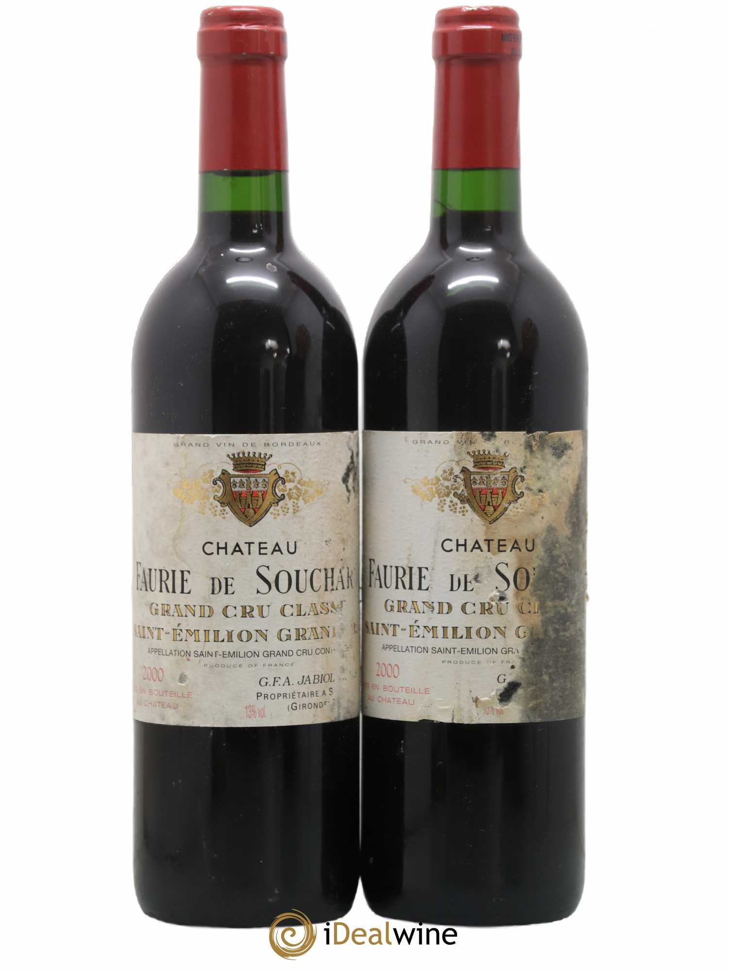 Château Faurie de Souchard Grand Cru Classé 2000 - Lot de 2 bouteilles - 0