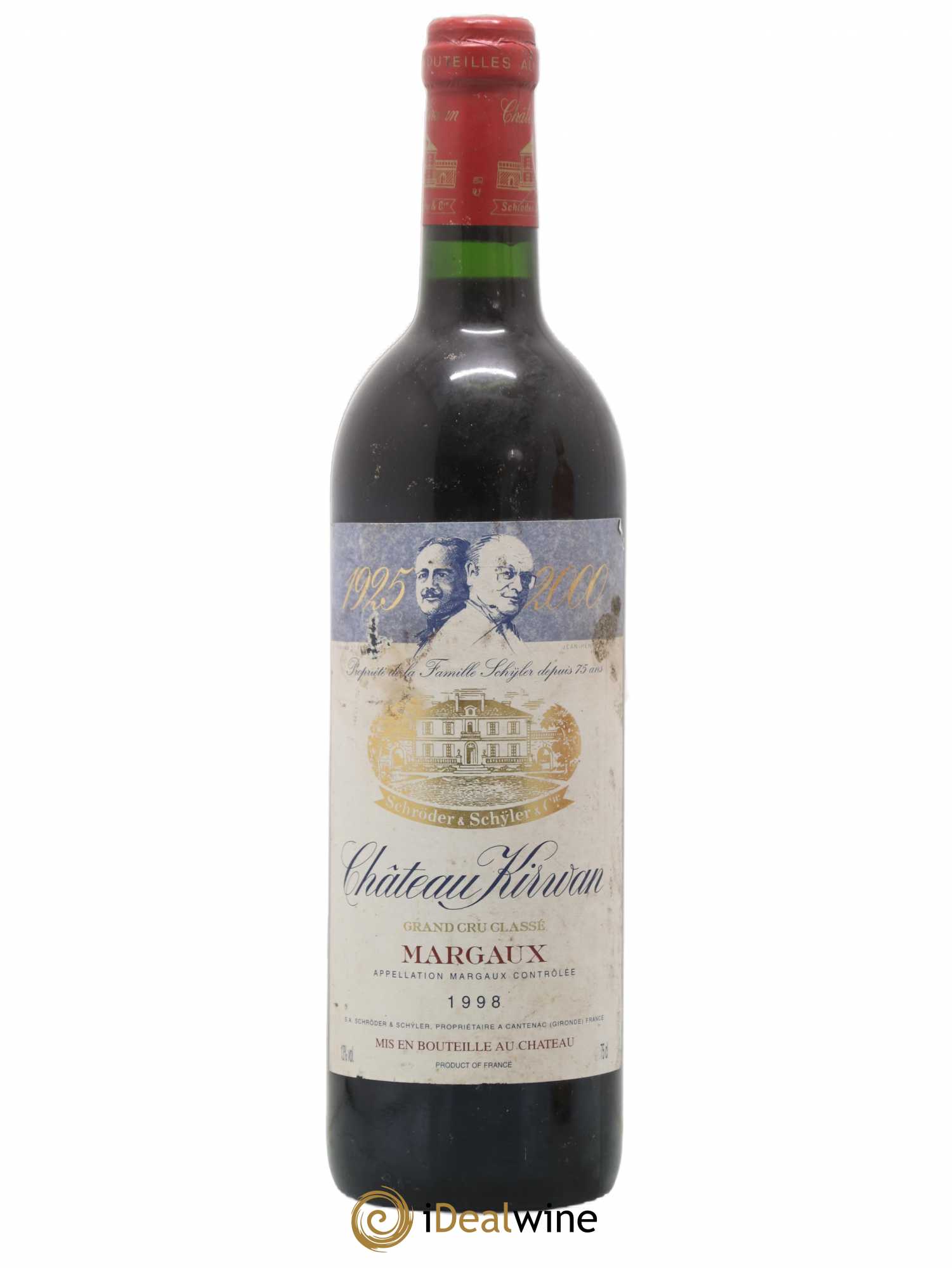 Château Kirwan 3ème Grand Cru Classé 1998 - Lot de 1 bouteille - 0