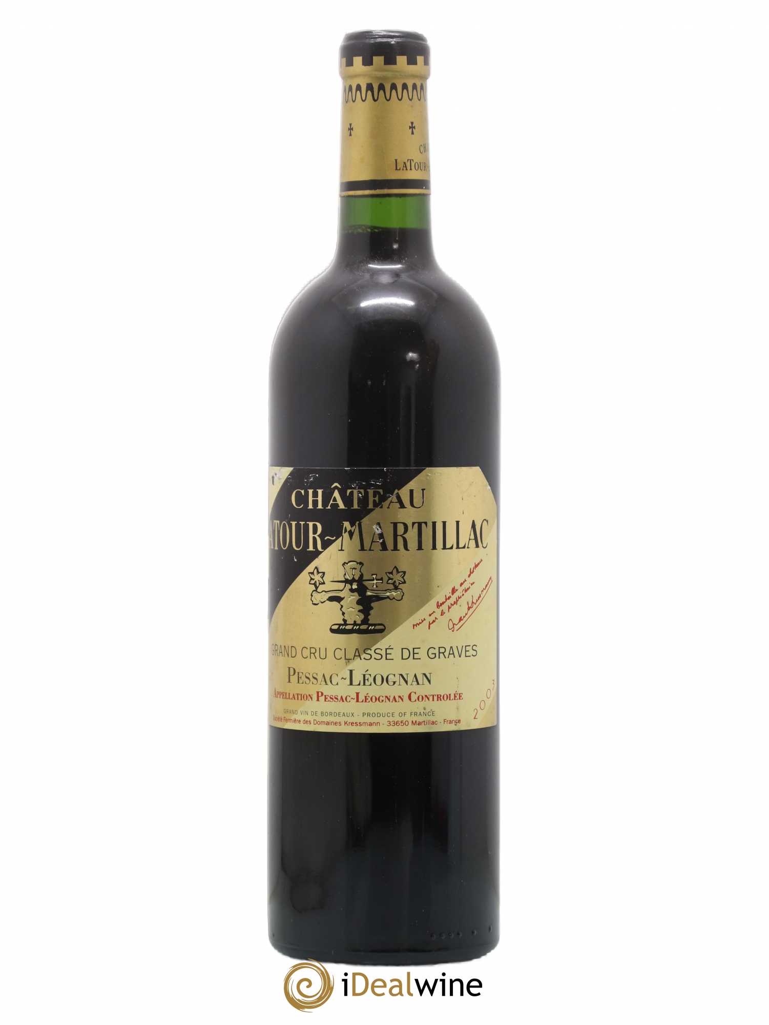 Château Latour-Martillac Cru Classé de Graves 2003 - Lot de 1 bouteille - 0