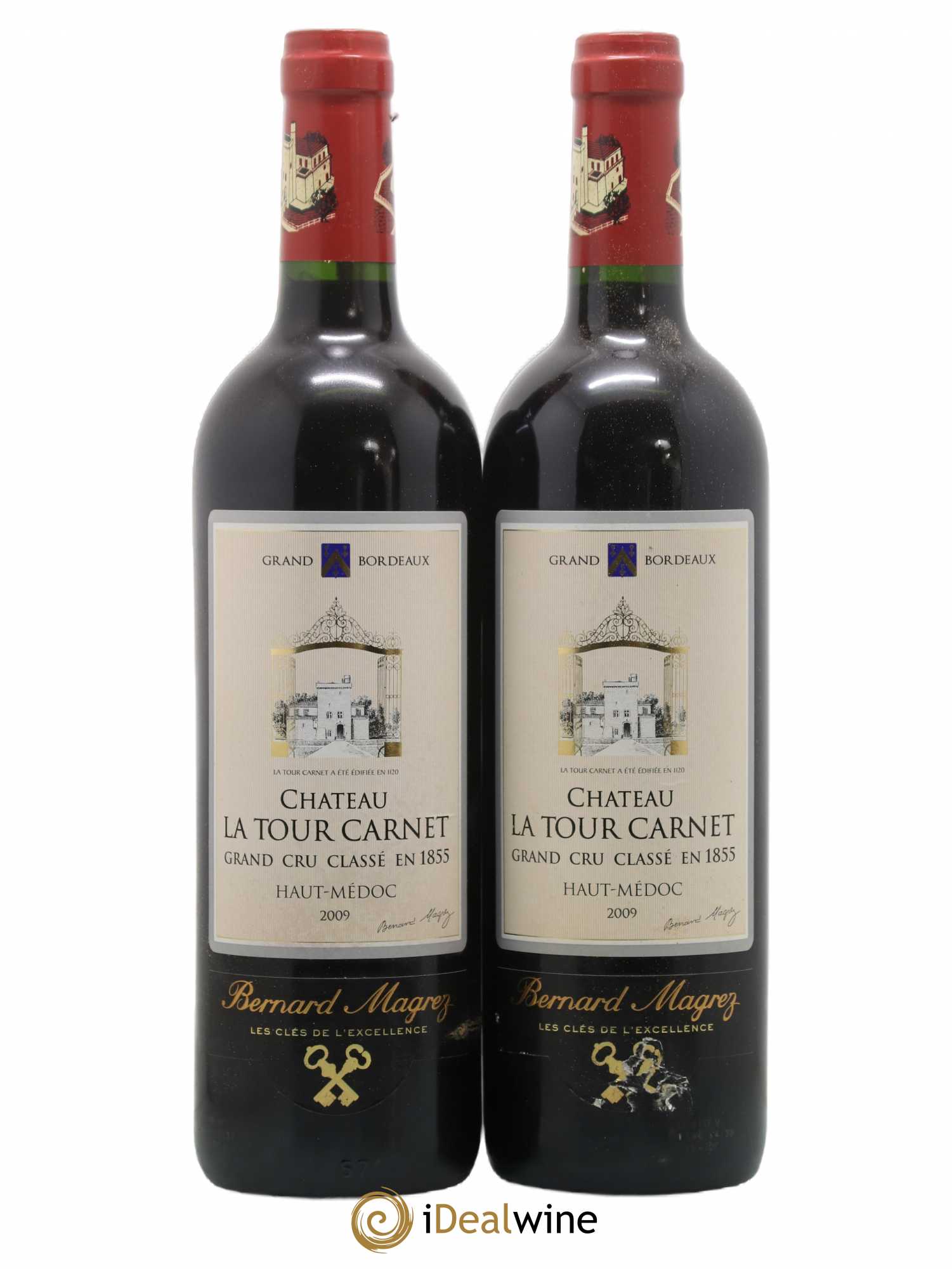 Château la Tour Carnet 4ème Grand Cru Classé 2009 - Lot de 2 bouteilles - 0