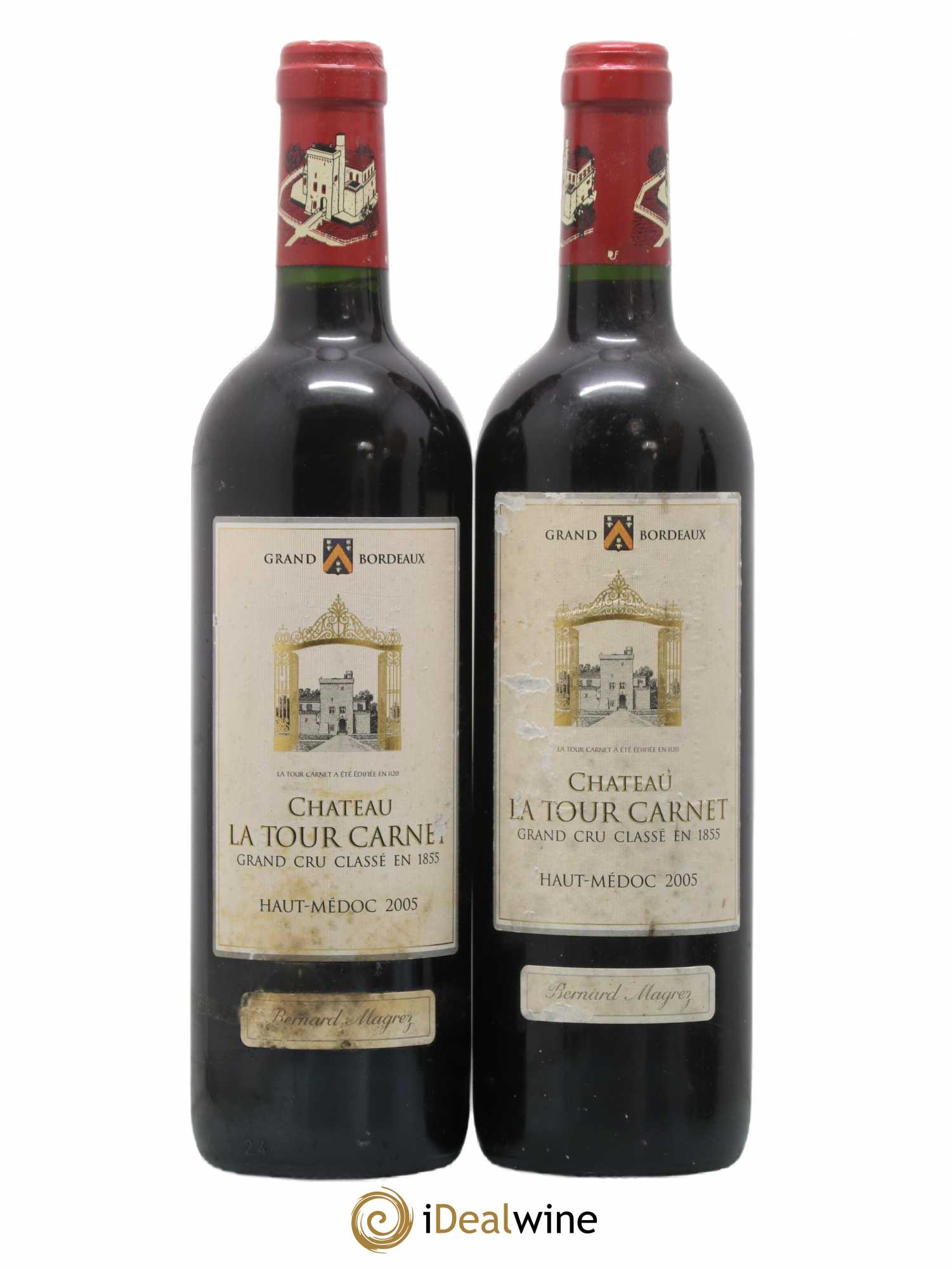 Château la Tour Carnet 4ème Grand Cru Classé 2005 - Lot de 2 bouteilles - 0