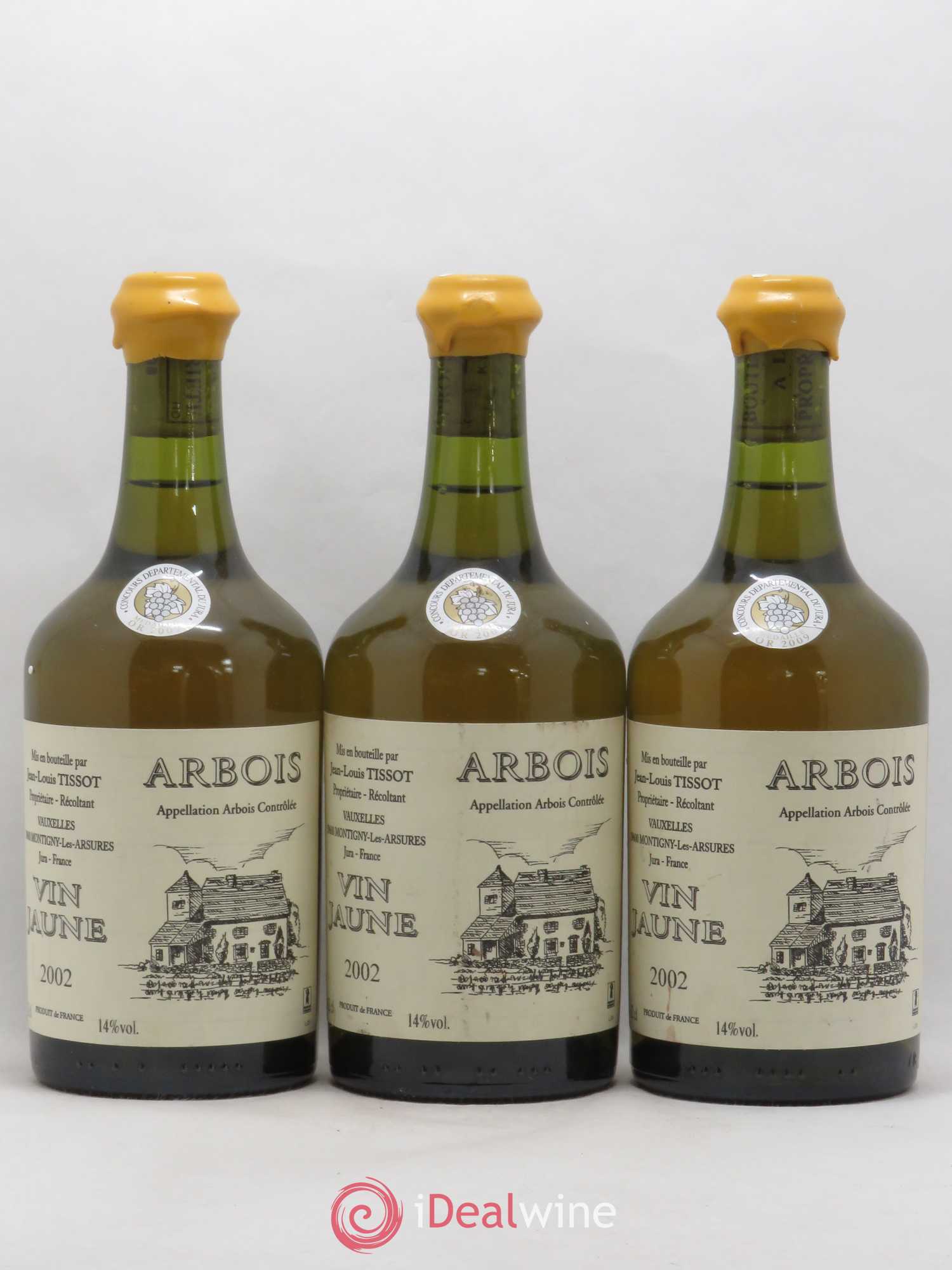 Arbois Vin Jaune Jean Louis Tissot 2002 - Lotto di 3 bottiglie - 0