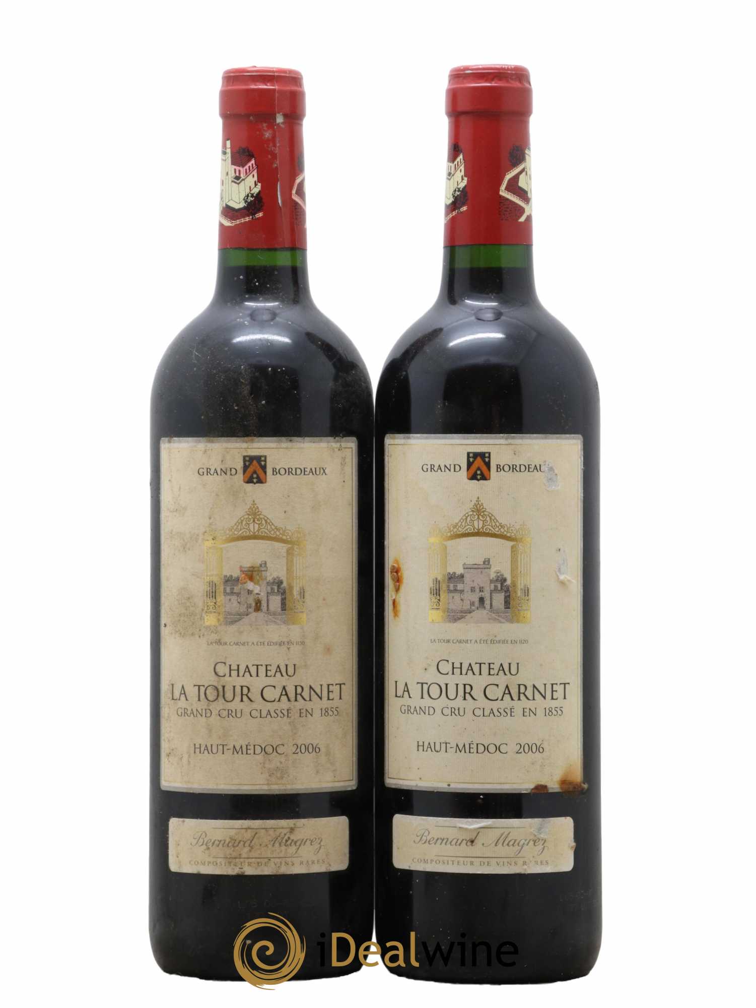 Château la Tour Carnet 4ème Grand Cru Classé 2006 - Lot de 2 bouteilles - 0