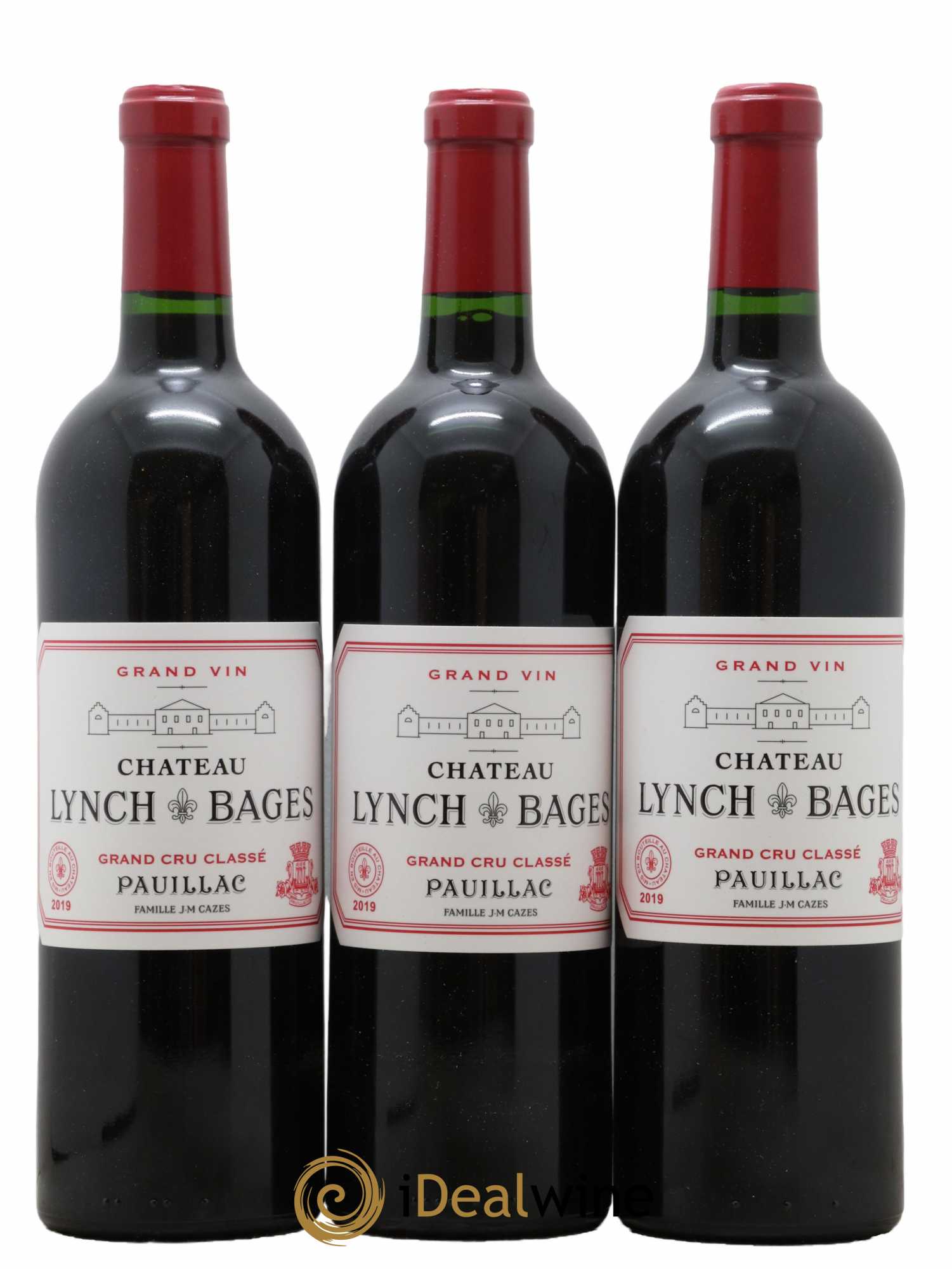 Château Lynch Bages 5ème Grand Cru Classé 2019 - Lot de 3 bouteilles - 0