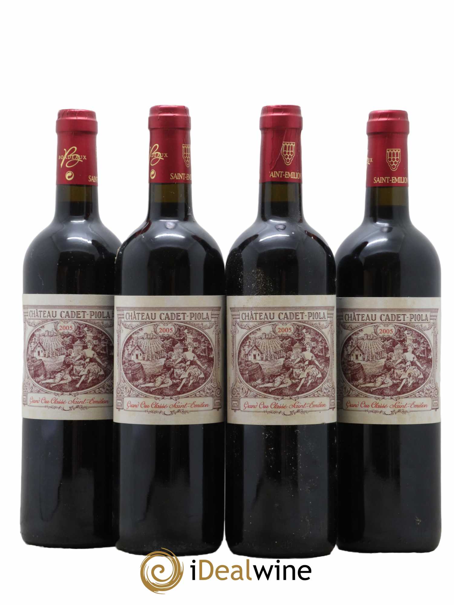 Château Cadet Piola Grand Cru Classé 2005 - Lot de 4 bouteilles - 0