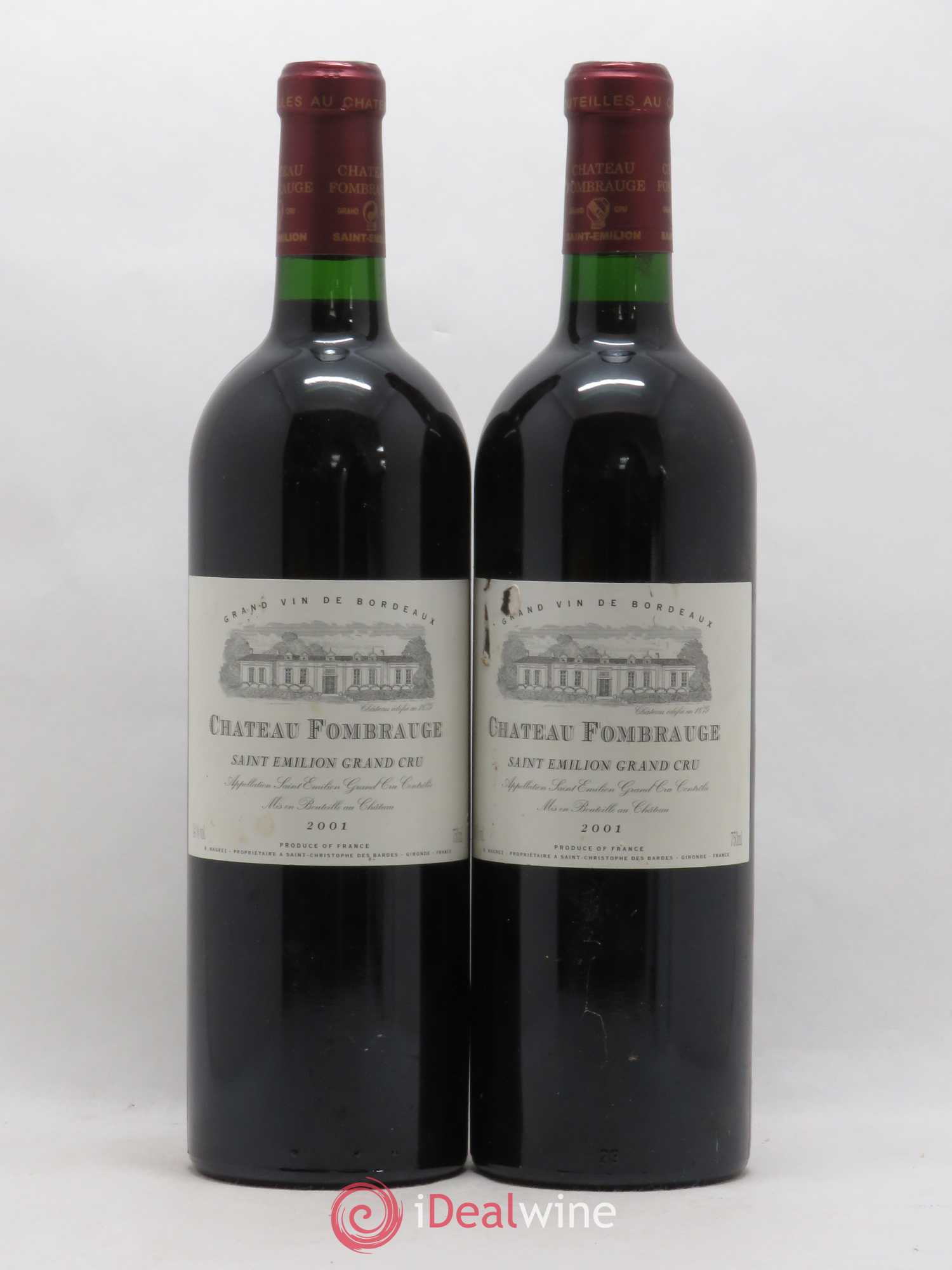 Château Fombrauge Grand Cru Classé 2001 - Lot de 2 bouteilles - 0