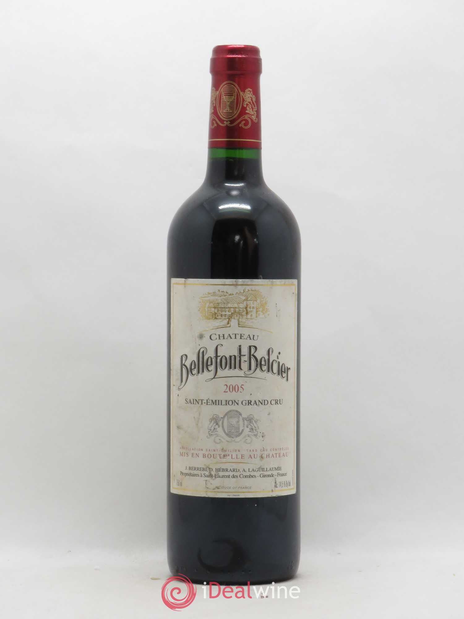 Château Bellefont-Belcier Grand Cru Classé 2005 - Lot de 1 bouteille - 0