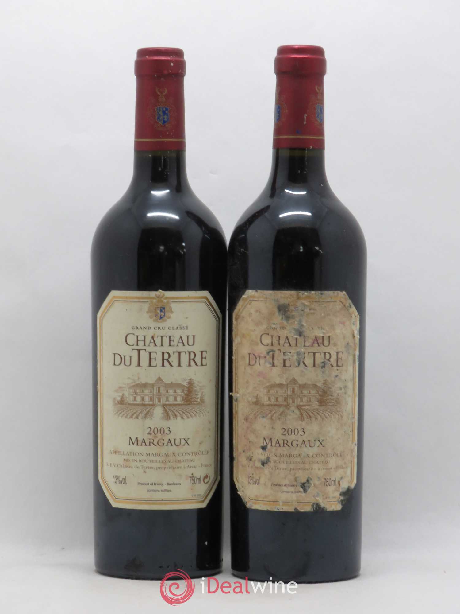 Château du Tertre 5ème Grand Cru Classé 2003 - Lot de 2 bouteilles - 0
