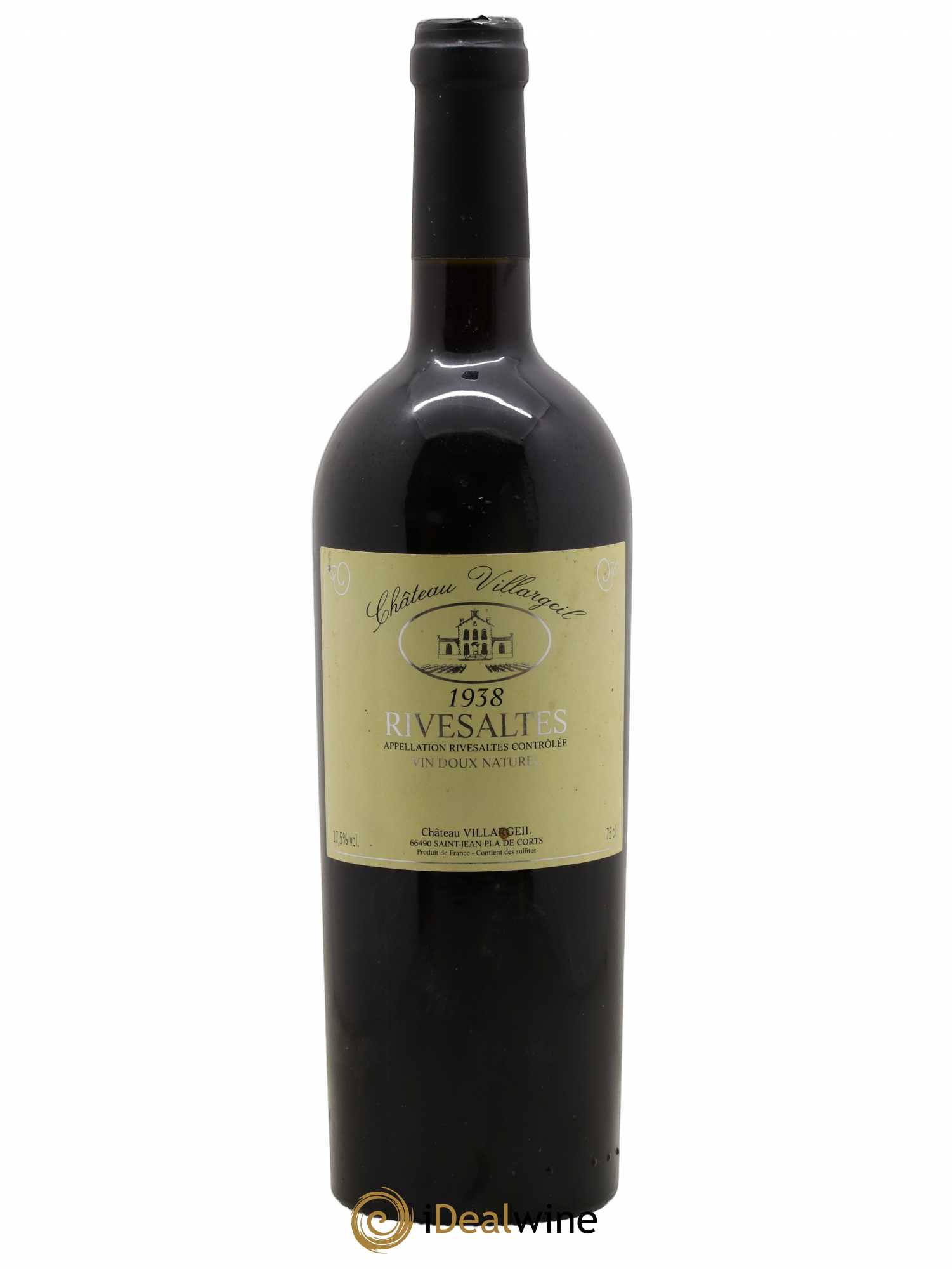 Rivesaltes Château Villargeil 1938 - Posten von 1 Flasche - 0