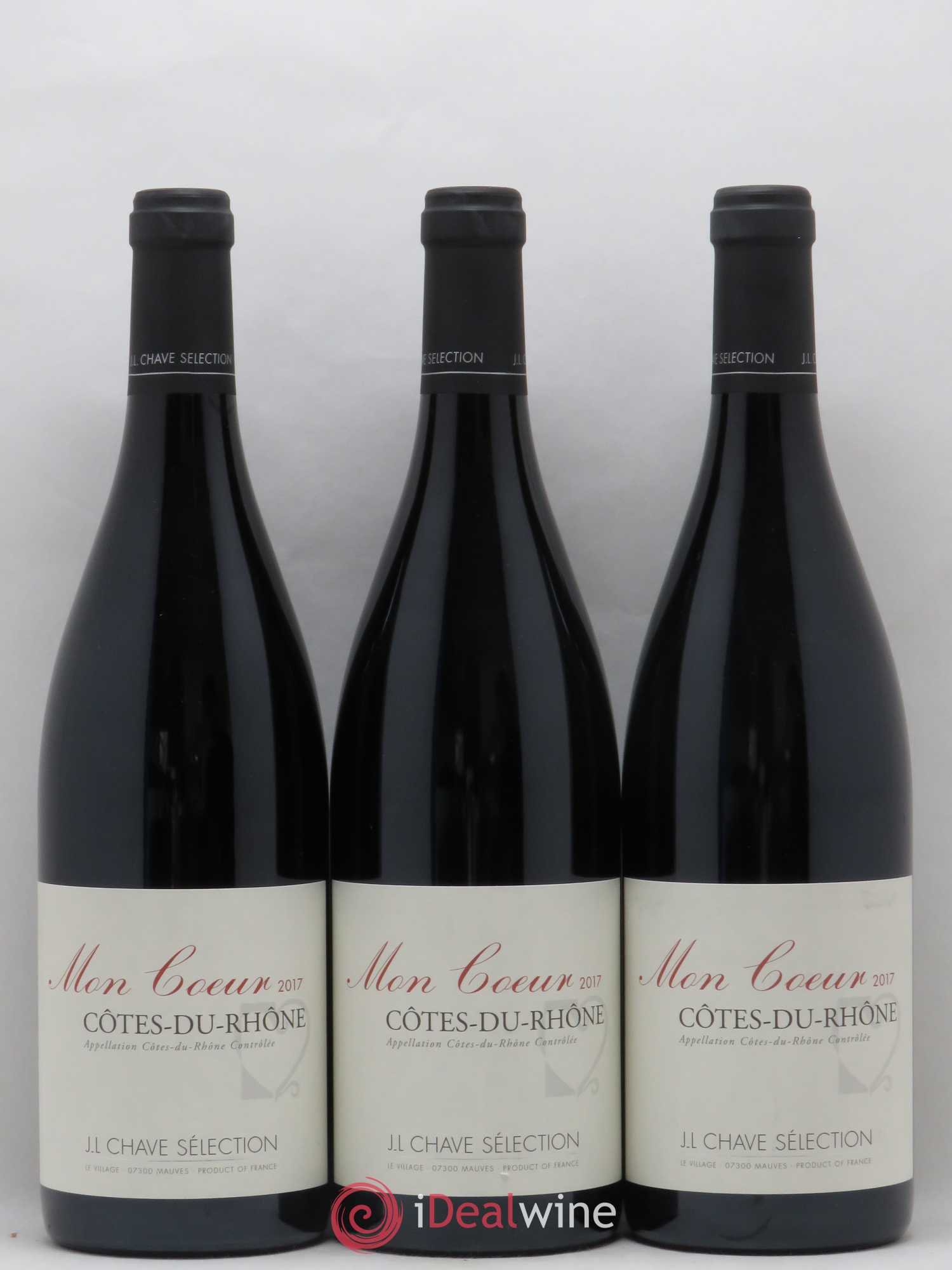 Côtes-du-Rhône Mon coeur J-L. Chave Sélection 2017 - Lot de 3 bouteilles - 0