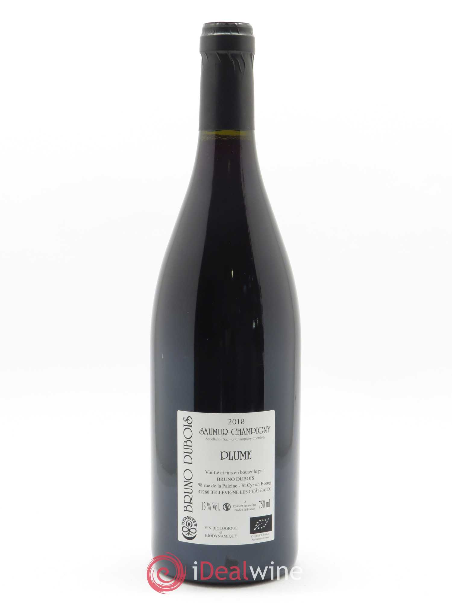 Saumur-Champigny Plume Bruno Dubois 2018 - Lot of 1 bottle - 1