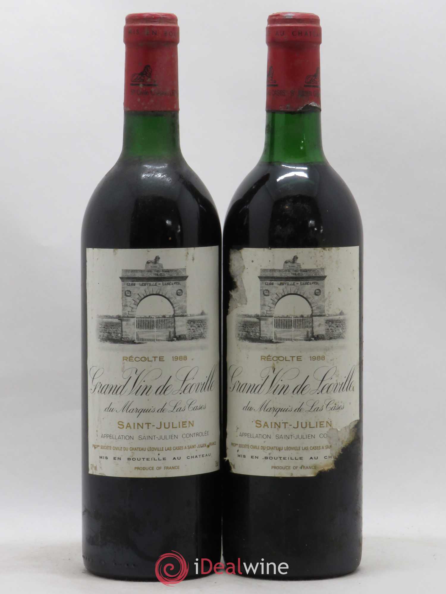 Château Léoville Las Cases 2ème Grand Cru Classé 1988 - Lot de 2 bouteilles - 0