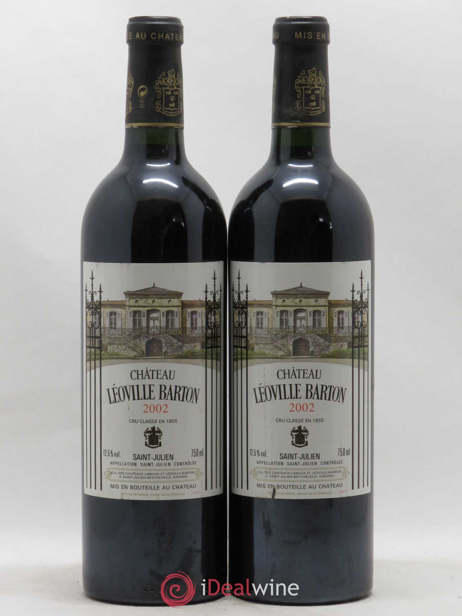 Château Léoville Barton 2ème Grand Cru Classé 2002 - Lot de 2 bouteilles - 0