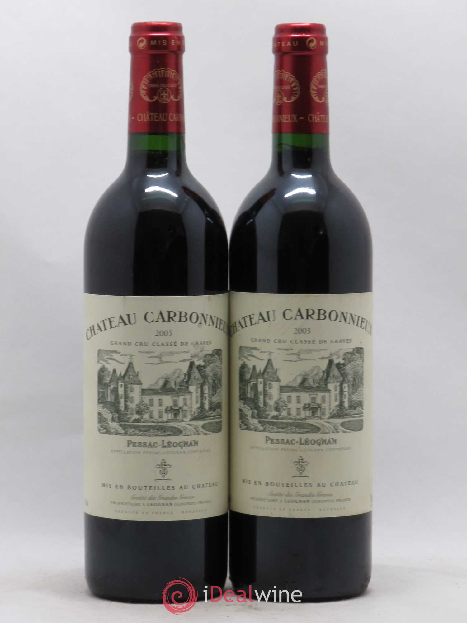 Château Carbonnieux Cru Classé de Graves 2003 - Lot de 2 bouteilles - 0