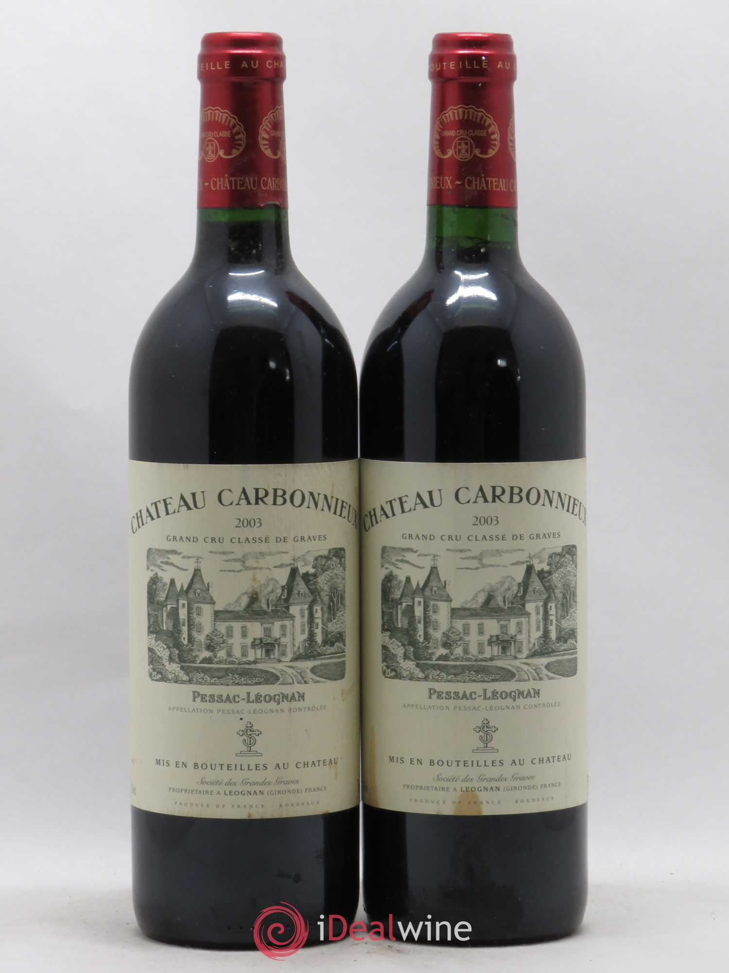 Château Carbonnieux Cru Classé de Graves 2003 - Lot de 2 bouteilles - 0