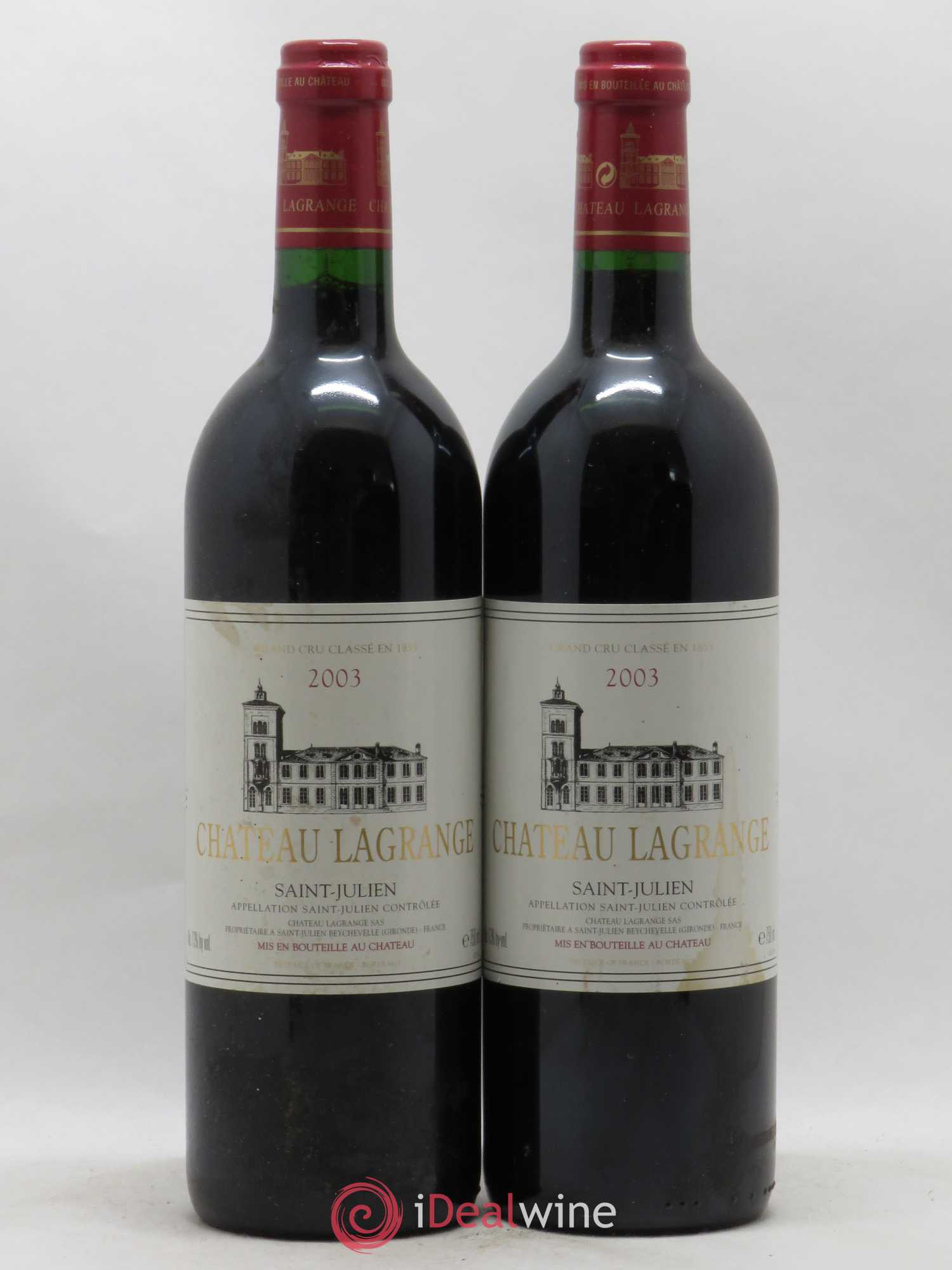 Château Lagrange 3ème Grand Cru Classé 2003 - Lot de 2 bouteilles - 0