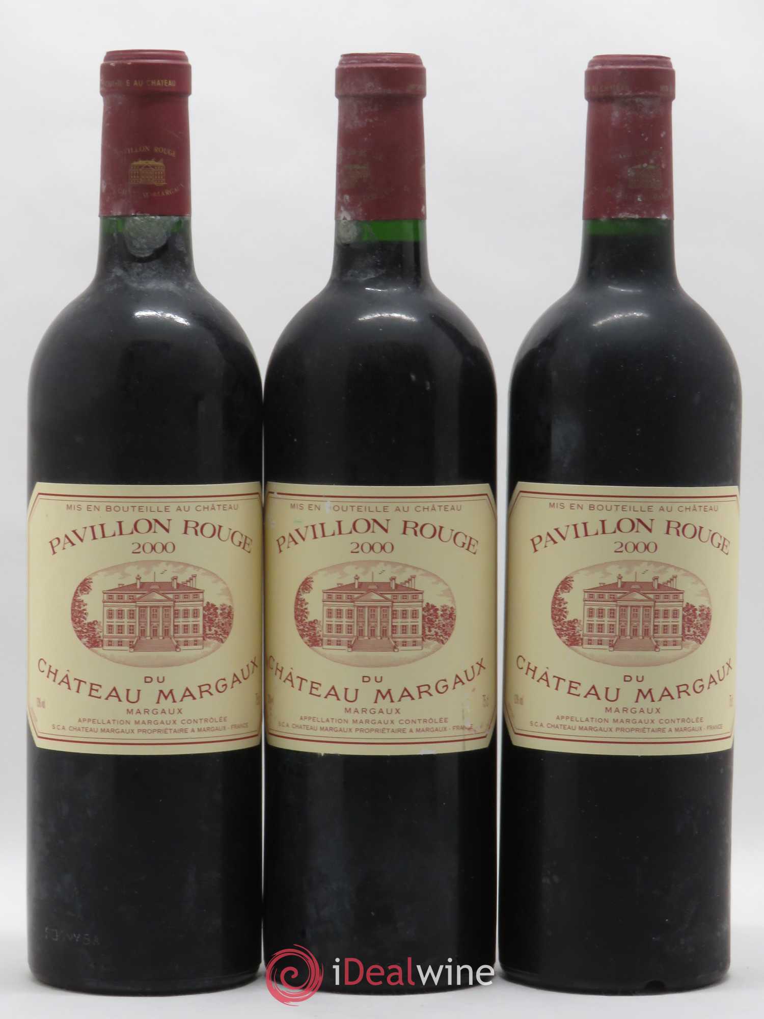 Pavillon Rouge du Château Margaux Second Vin 2000 - Lot de 3 bouteilles - 0