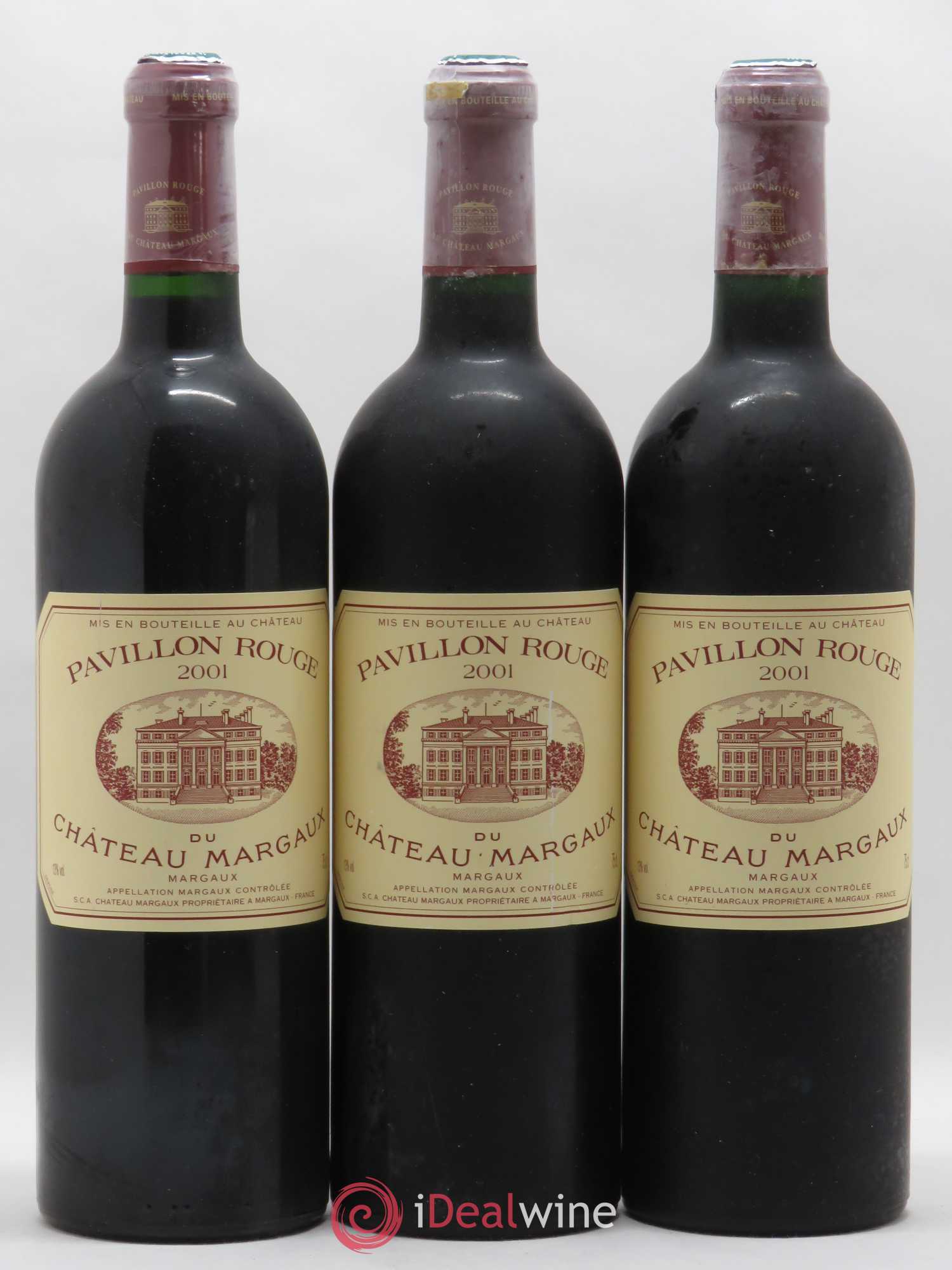 Pavillon Rouge du Château Margaux Second Vin 2001 - Lot de 3 bouteilles - 0