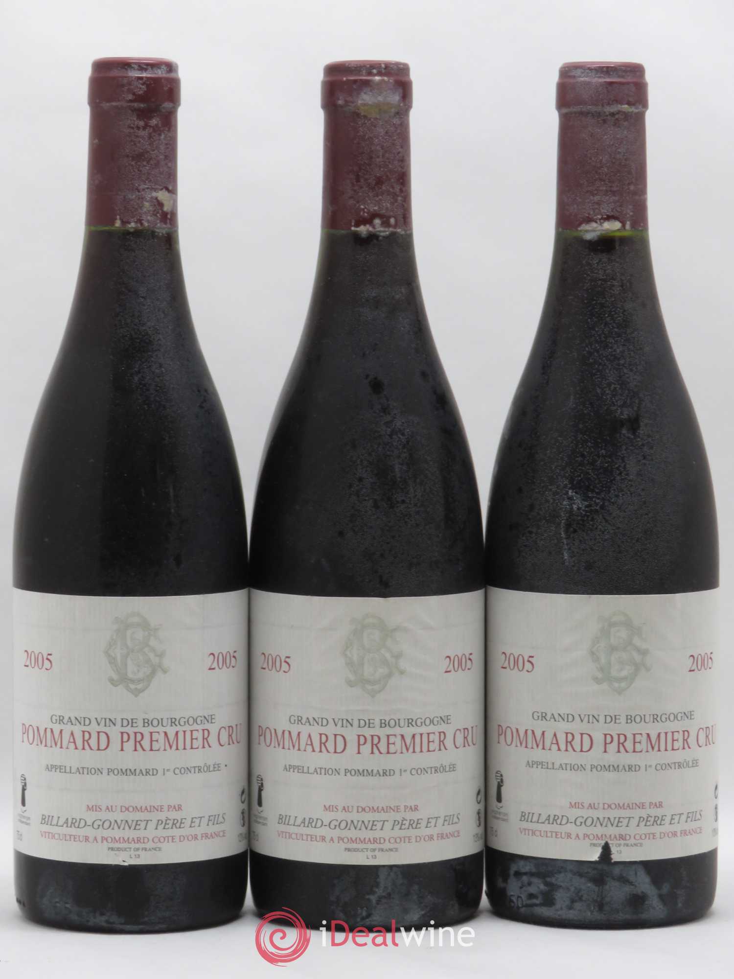 Pommard 1er Cru Domaine Billard Gonnet Pere Et Fils 2005 - Posten von 3 Flaschen - 0