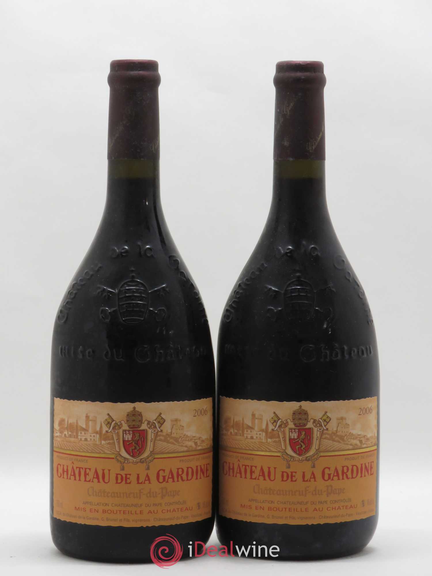 Châteauneuf-du-Pape Château de La Gardine Famille Brunel 2006 - Lot de 2 bouteilles - 0