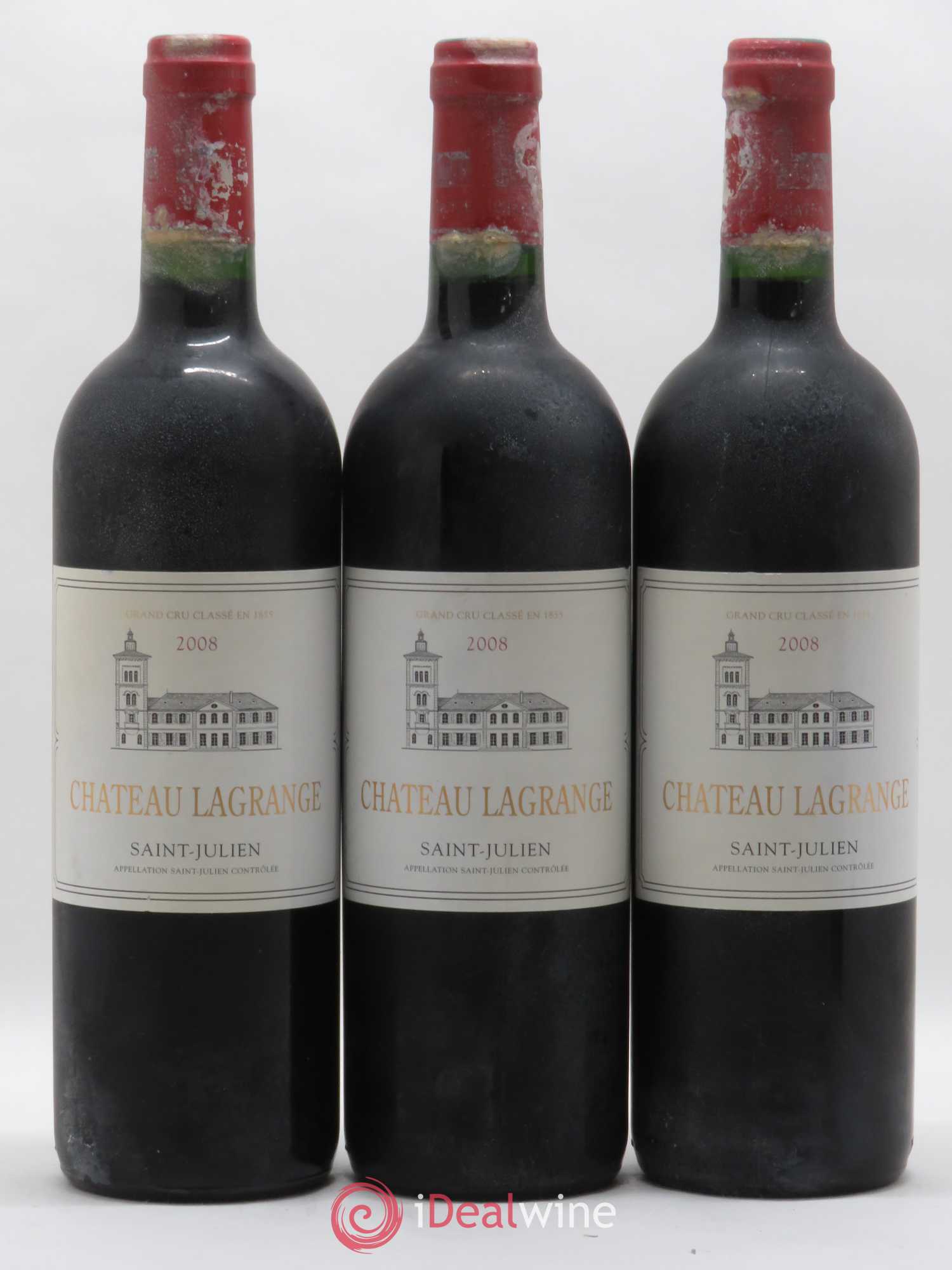 Château Lagrange 3ème Grand Cru Classé 2008 - Lot de 3 bouteilles - 0