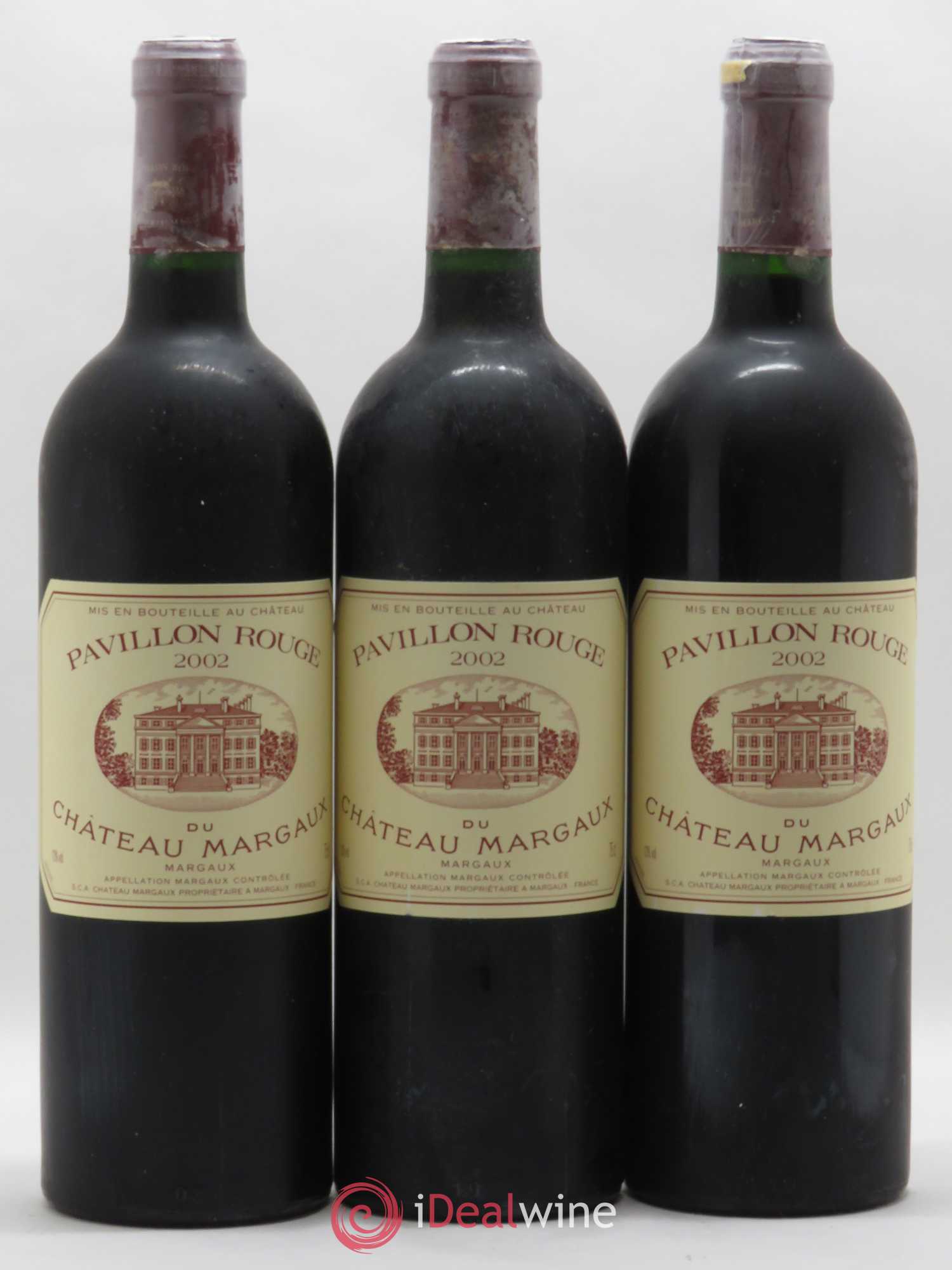 Pavillon Rouge du Château Margaux Second Vin 2002 - Lot de 3 bouteilles - 0