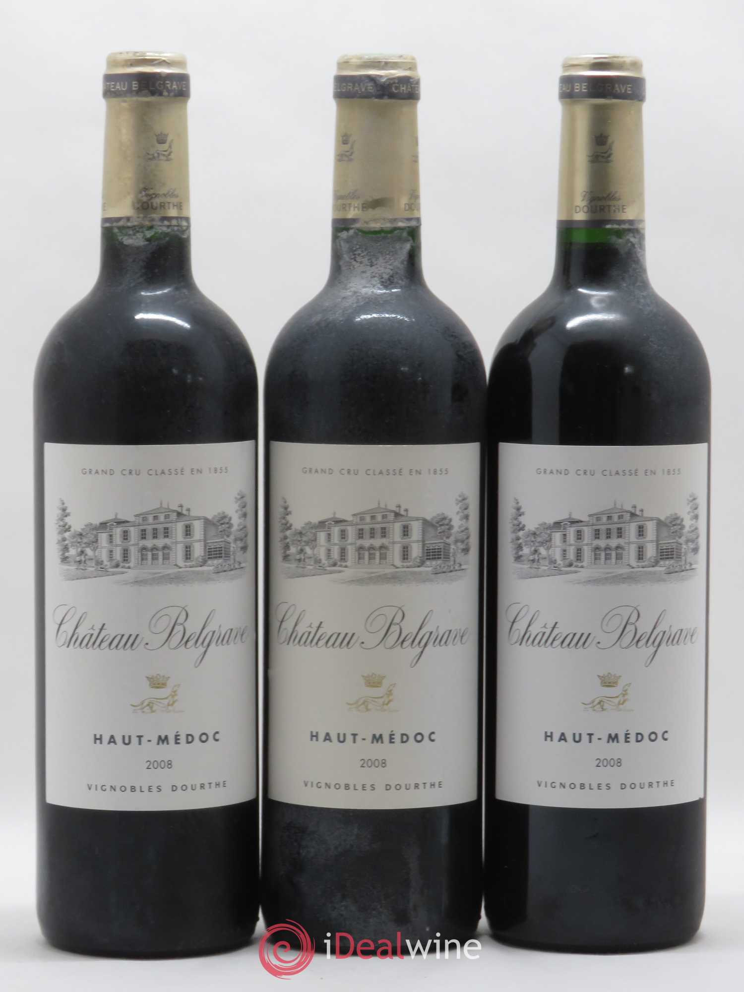 Château Belgrave 5ème Grand Cru Classé 2008 - Lot de 3 bouteilles - 0