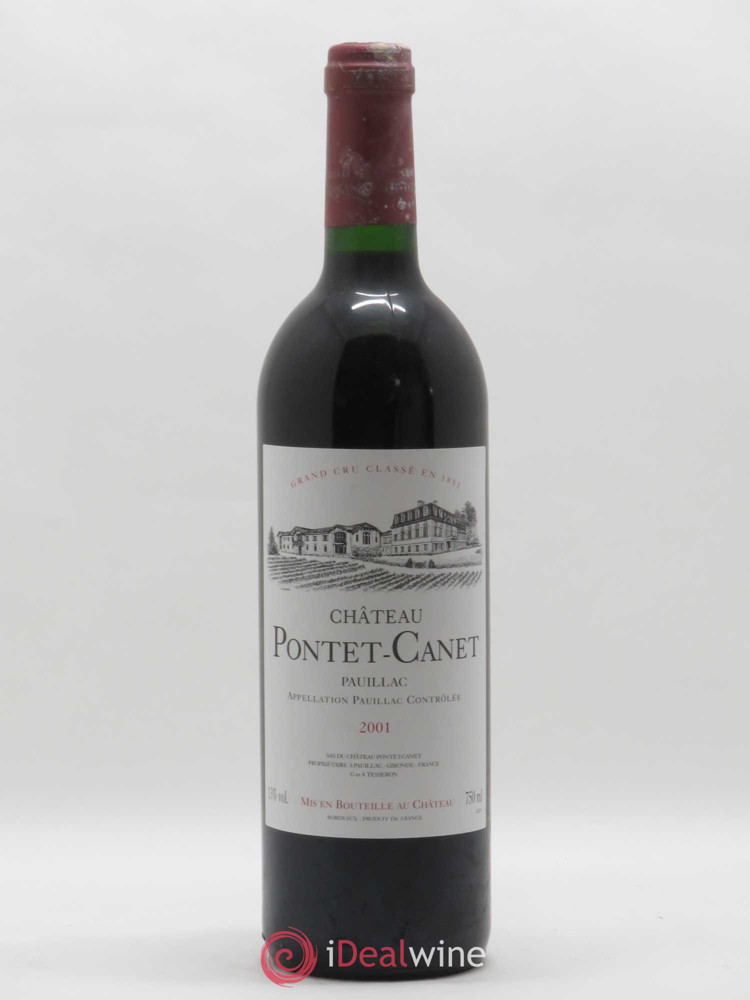 Château Pontet Canet 5ème Grand Cru Classé 2001 - Lot de 1 bouteille - 0