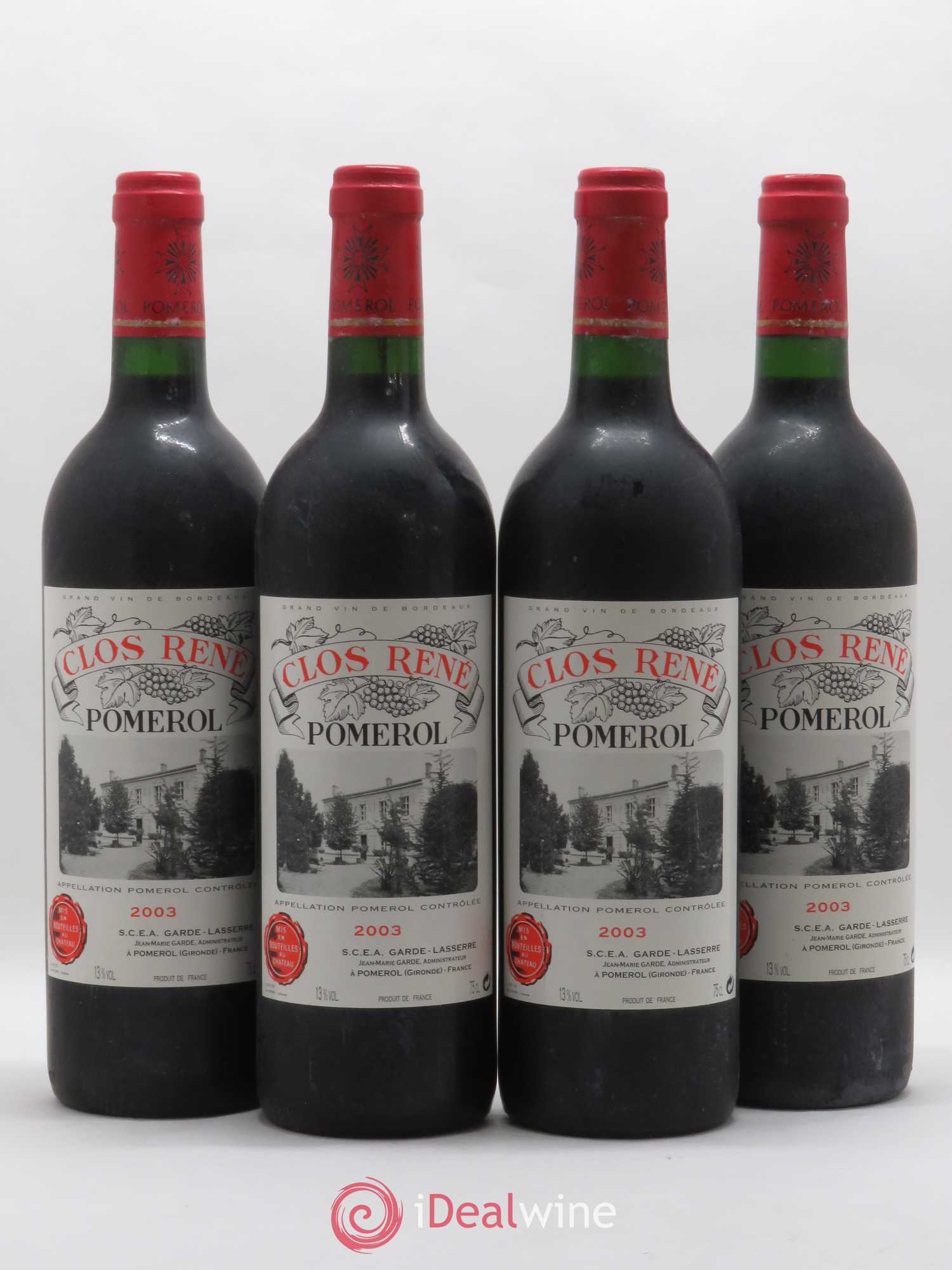 Clos René 2003 - Lot of 4 bottles - 0