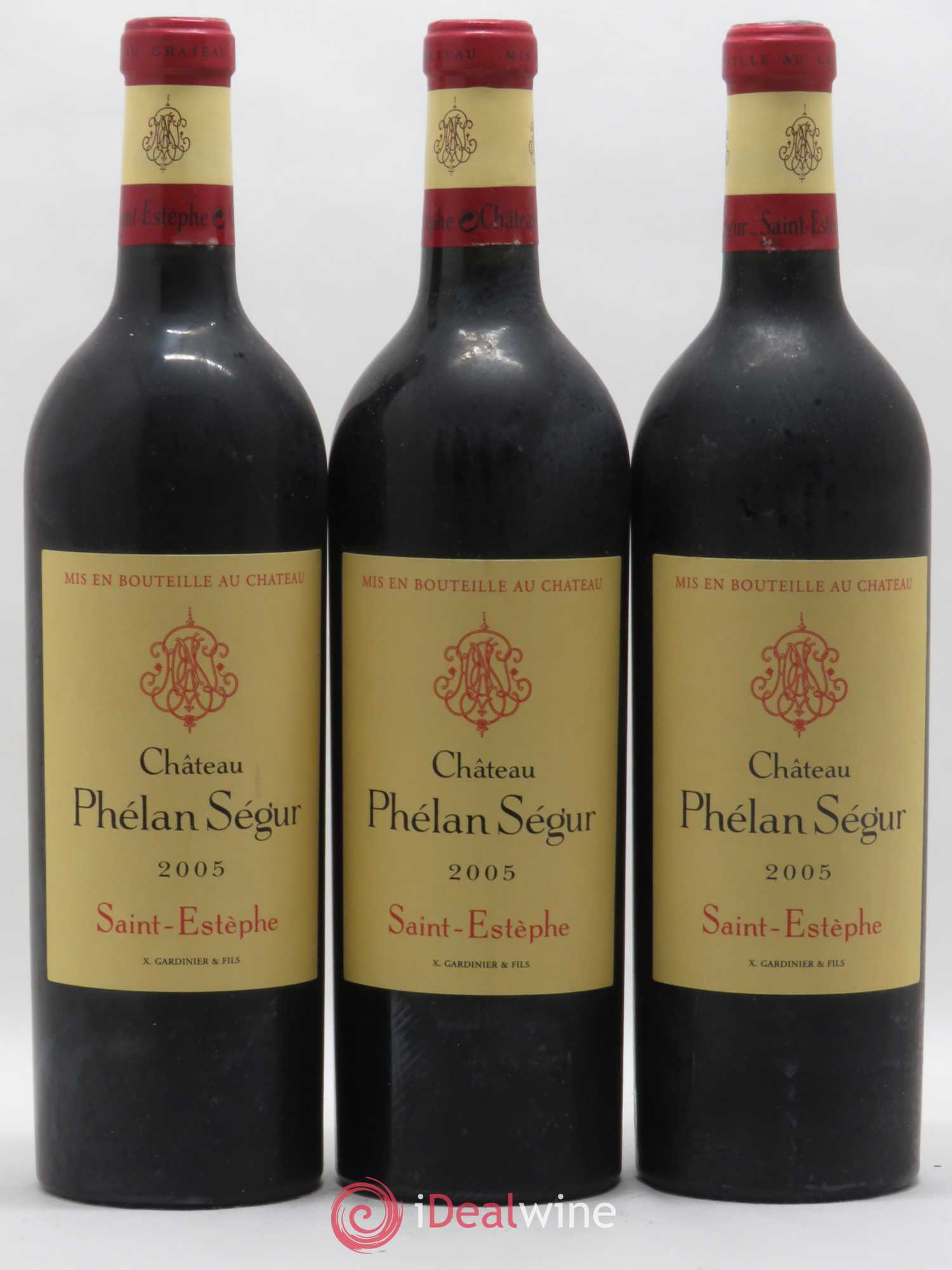 Château Phélan Ségur 2005 - Lot de 3 bouteilles - 0