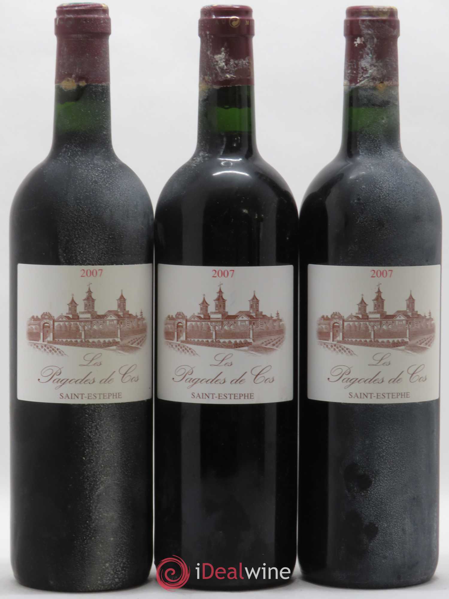 Les Pagodes de Cos Second Vin 2007 - Posten von 3 Flaschen - 0