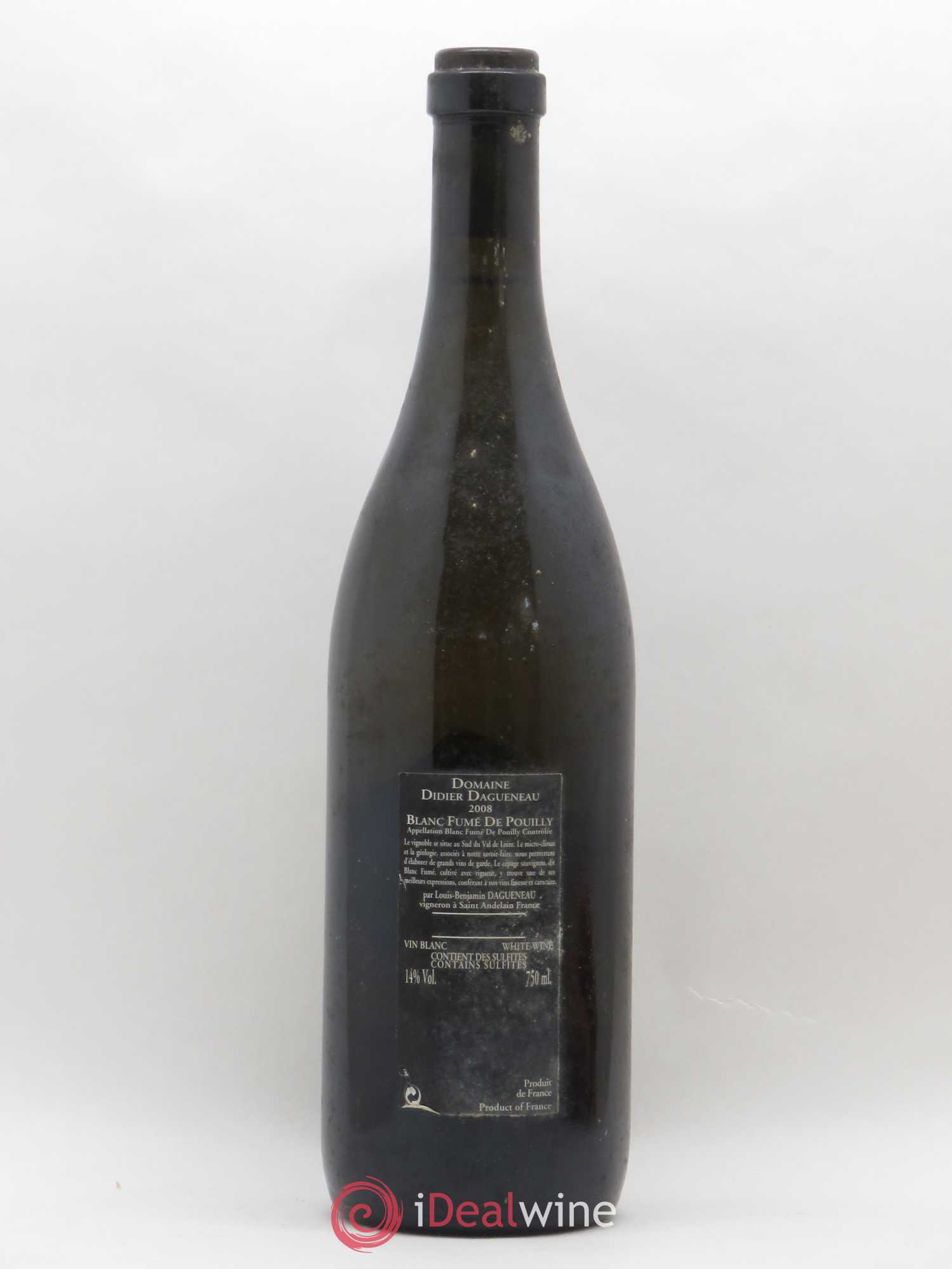 Vin de France (anciennement Pouilly-Fumé) Silex Dagueneau (Domaine Didier - Louis-Benjamin) 2008 - Lot de 1 bouteille - 1