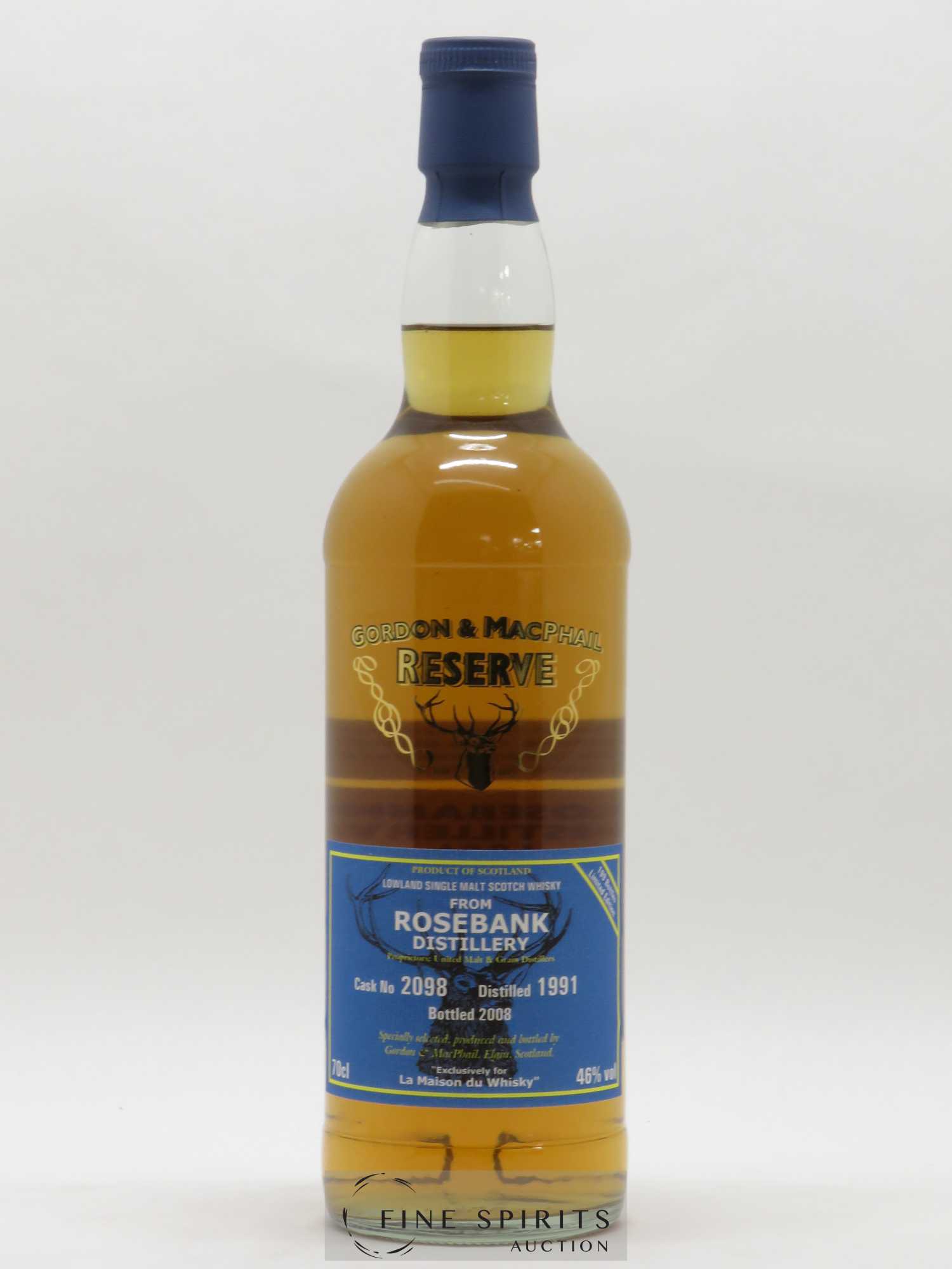 Rosebank 1991 Gordon & MacPhail LMDW Gordon & Macphail Reserve - Posten von 1 Flasche - 1