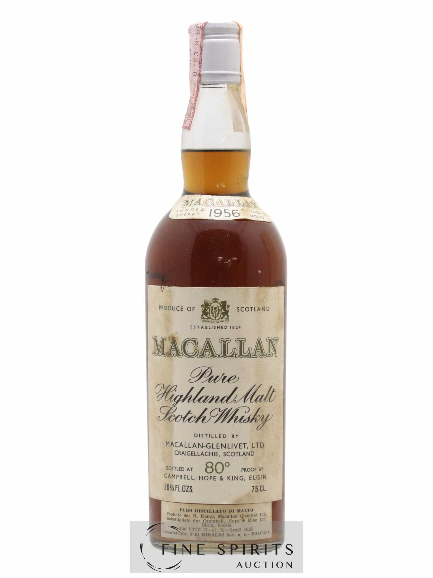 Macallan (The) 1956 Of. Rinaldi Import - Lot de 1 bouteille - 1