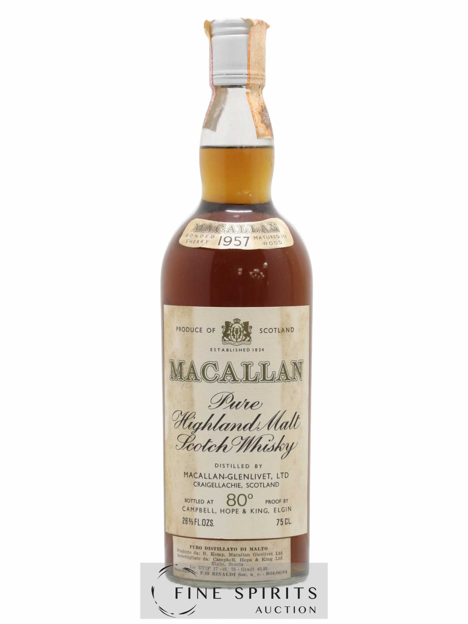 Macallan (The) 1957 Of. Rinaldi Import - Lotto di 1 bottiglia - 1