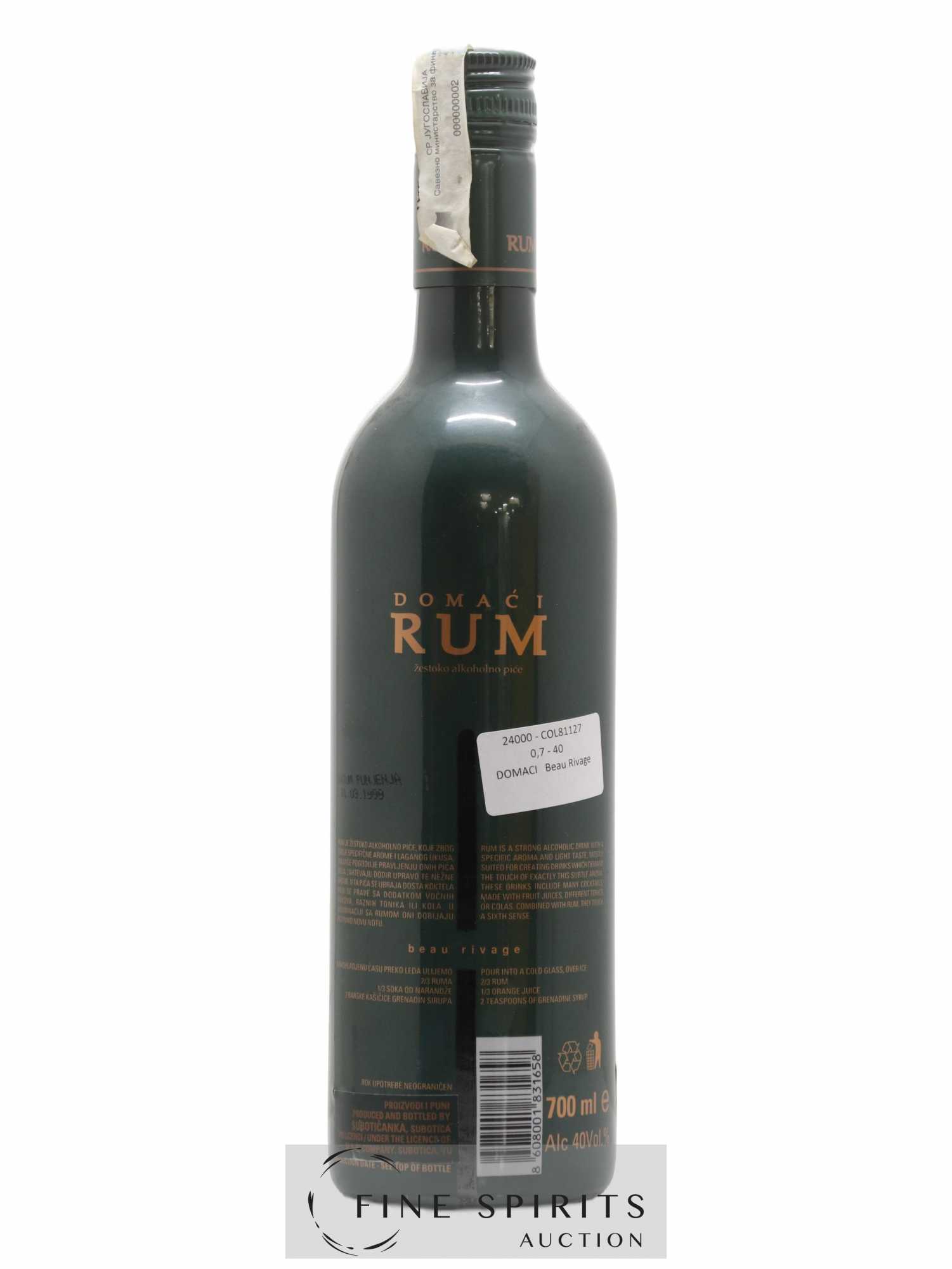 Domaci Of. Beau Rivage (ohne Mindestpreis) - Posten von 1 Flasche - 1