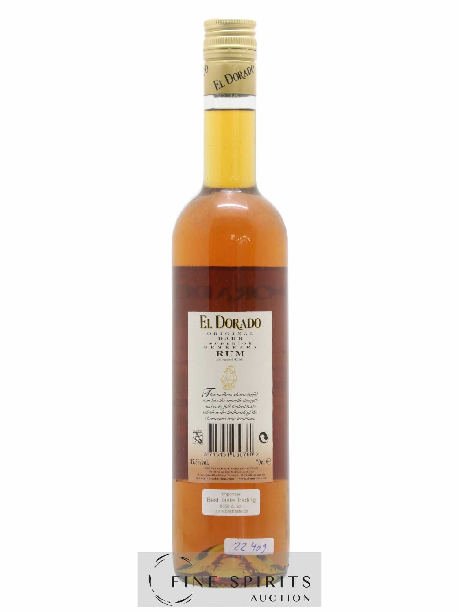 El Dorado Of. Original Dark Superior Demerara (sans prix de réserve) - Lot de 1 bouteille - 1