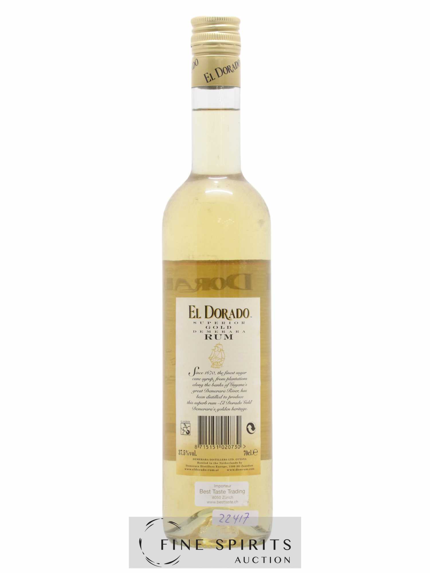 El Dorado Of. Superior Gold Demerara (sans prix de réserve) - Lot de 1 bouteille - 1