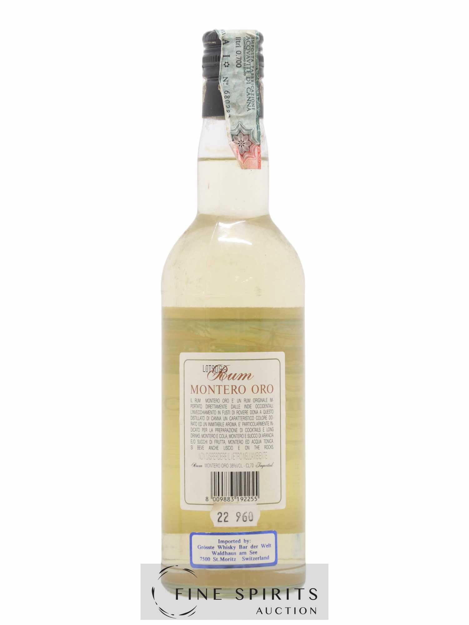 Montero Of. Oro Franzini Import (sans prix de réserve) - Lot de 1 bouteille - 1