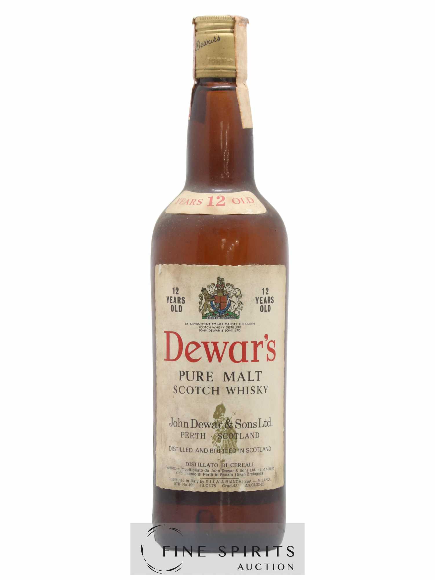 Dewar's 12 years Pure Malt Bianchi Import - Lot de 1 bouteille - 0