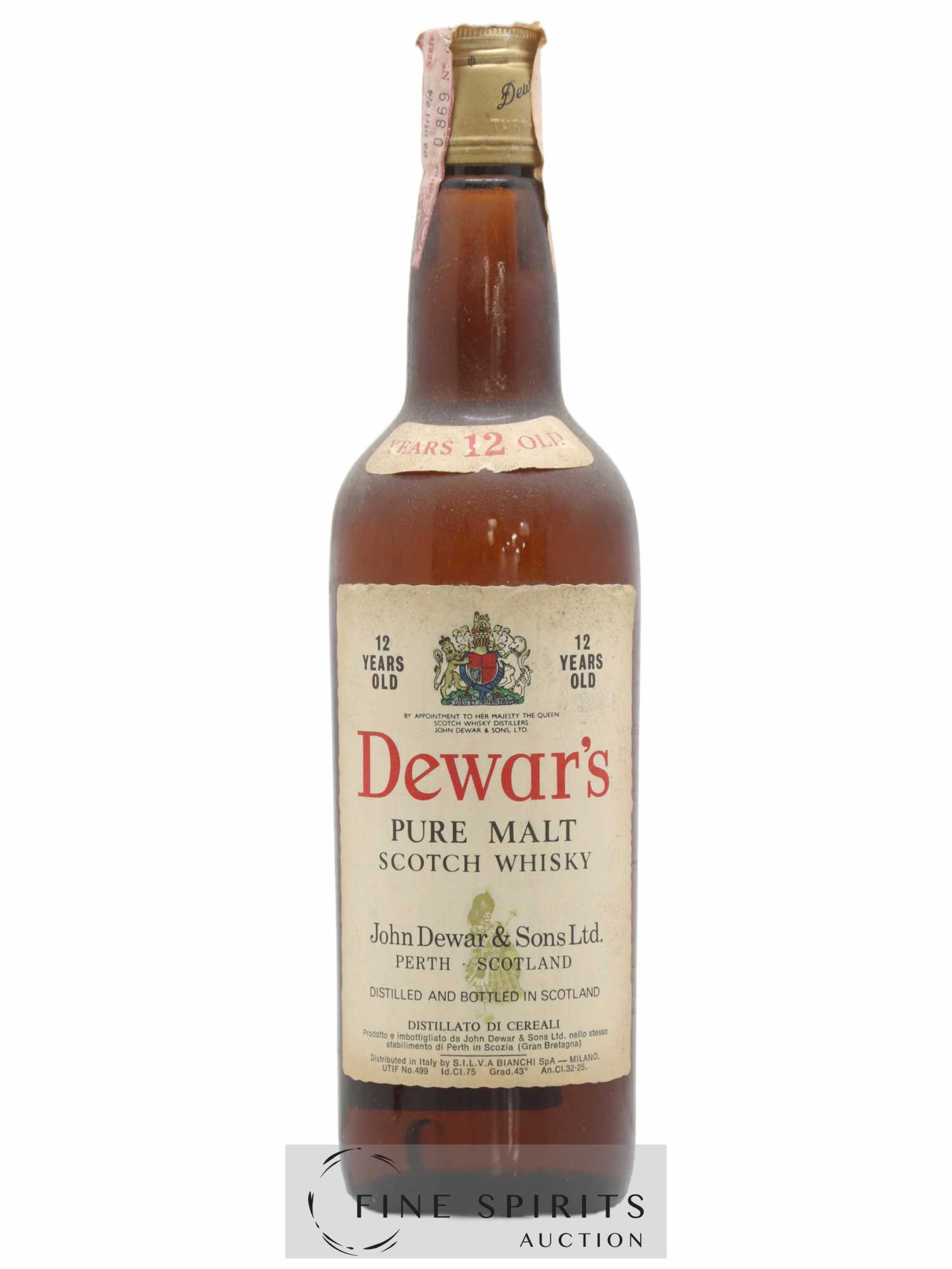 Dewar's 12 years Pure Malt Bianchi Import - Posten von 1 Flasche - 0