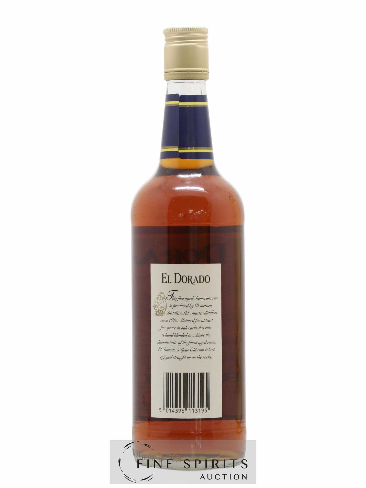 El Dorado 5 years Of. (sans prix de réserve) - Lot de 1 bouteille - 2