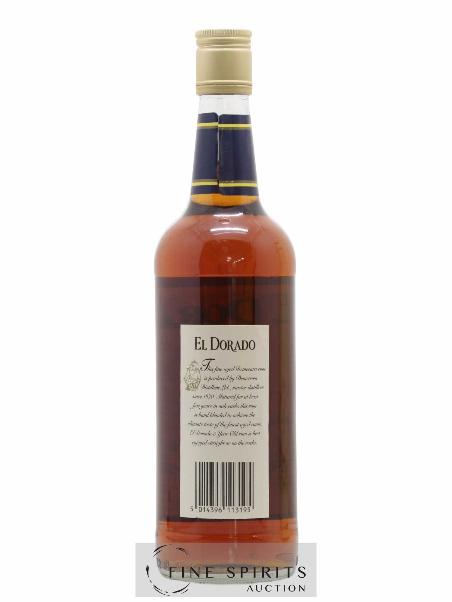 El Dorado 5 years Of. (sans prix de réserve) - Lot de 1 bouteille - 2