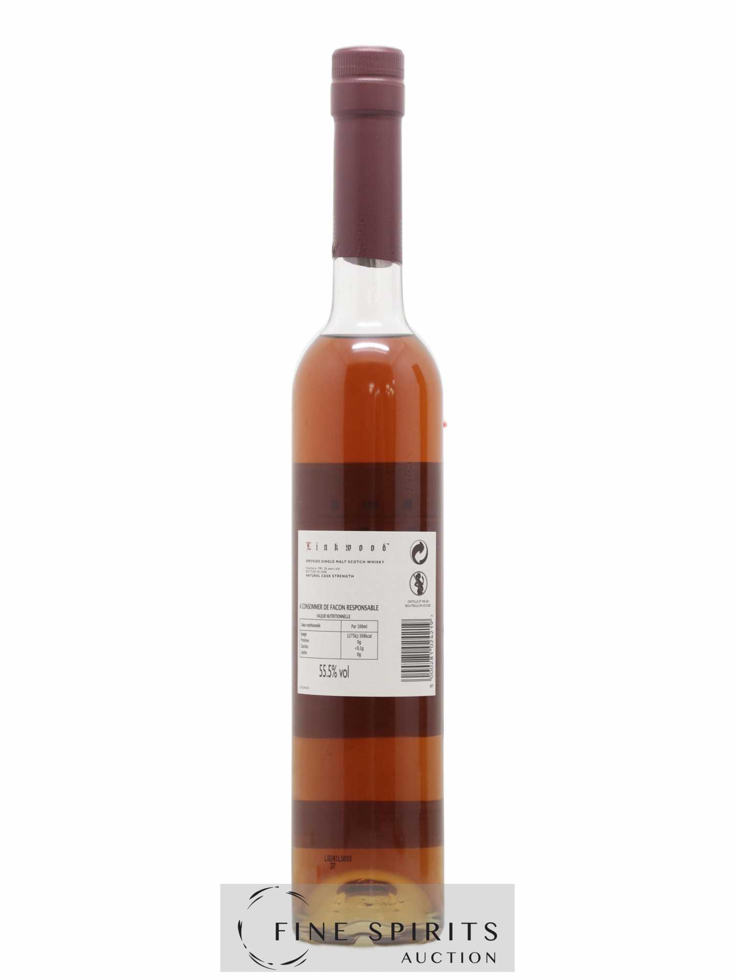 Linkwood 26 years 1981 Of. Sweet Red Wine Cask One of 1260 - bottled 2008 50cl - Lot de 1 bouteille - 2