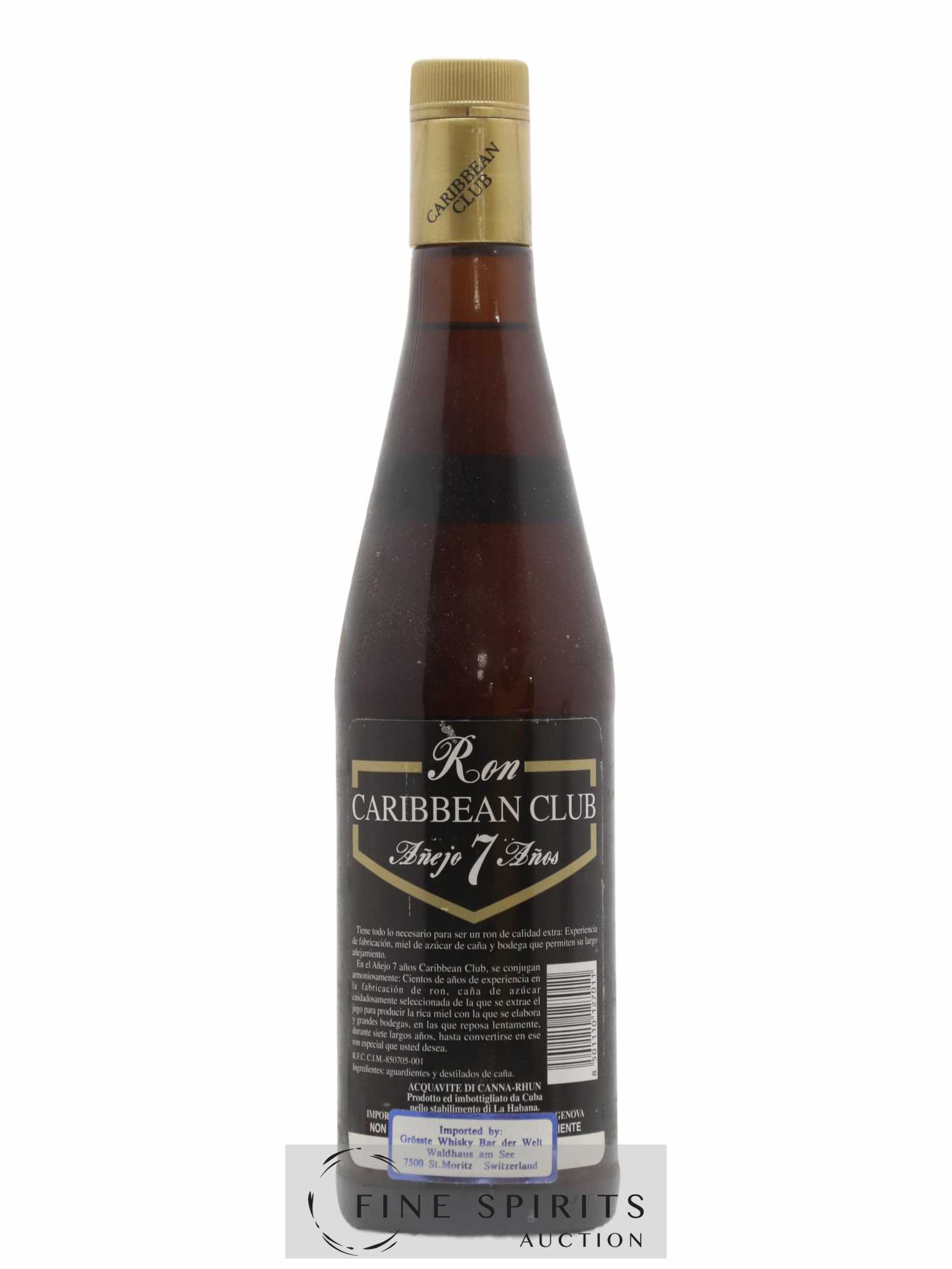 Caribbean Club 7 years Of. Velier Import (sans prix de réserve) - Lot de 1 bouteille - 1