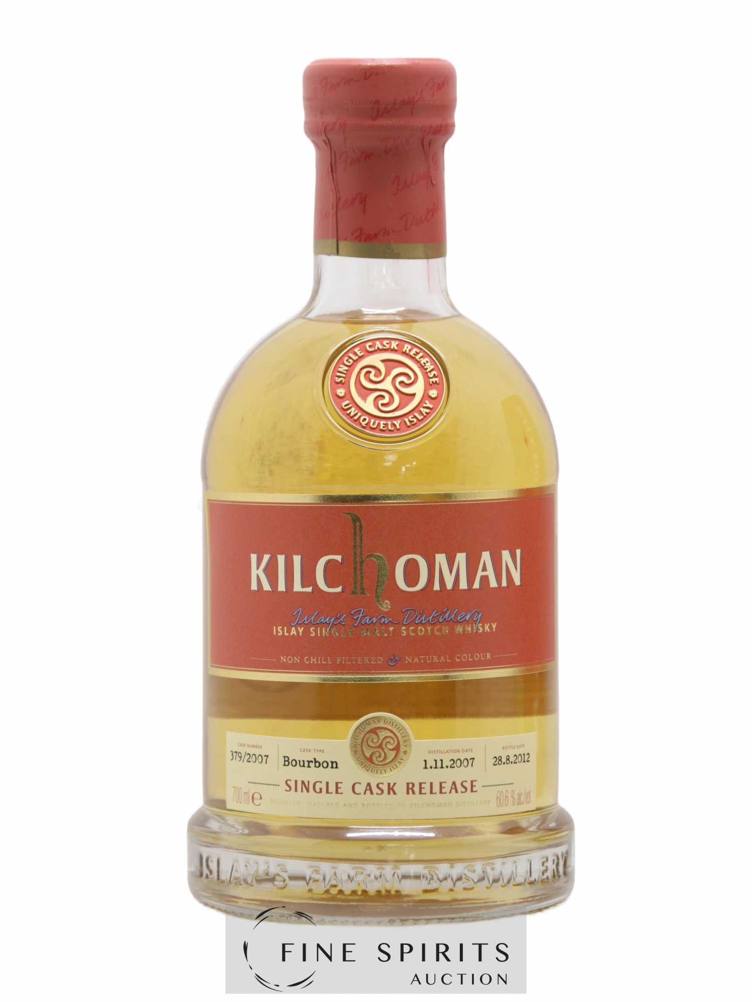 Kilchoman 2007 Of. Single Cask Release Bourbon Cask n°379-2007 - bottled 2012 - Lot de 1 bouteille - 1